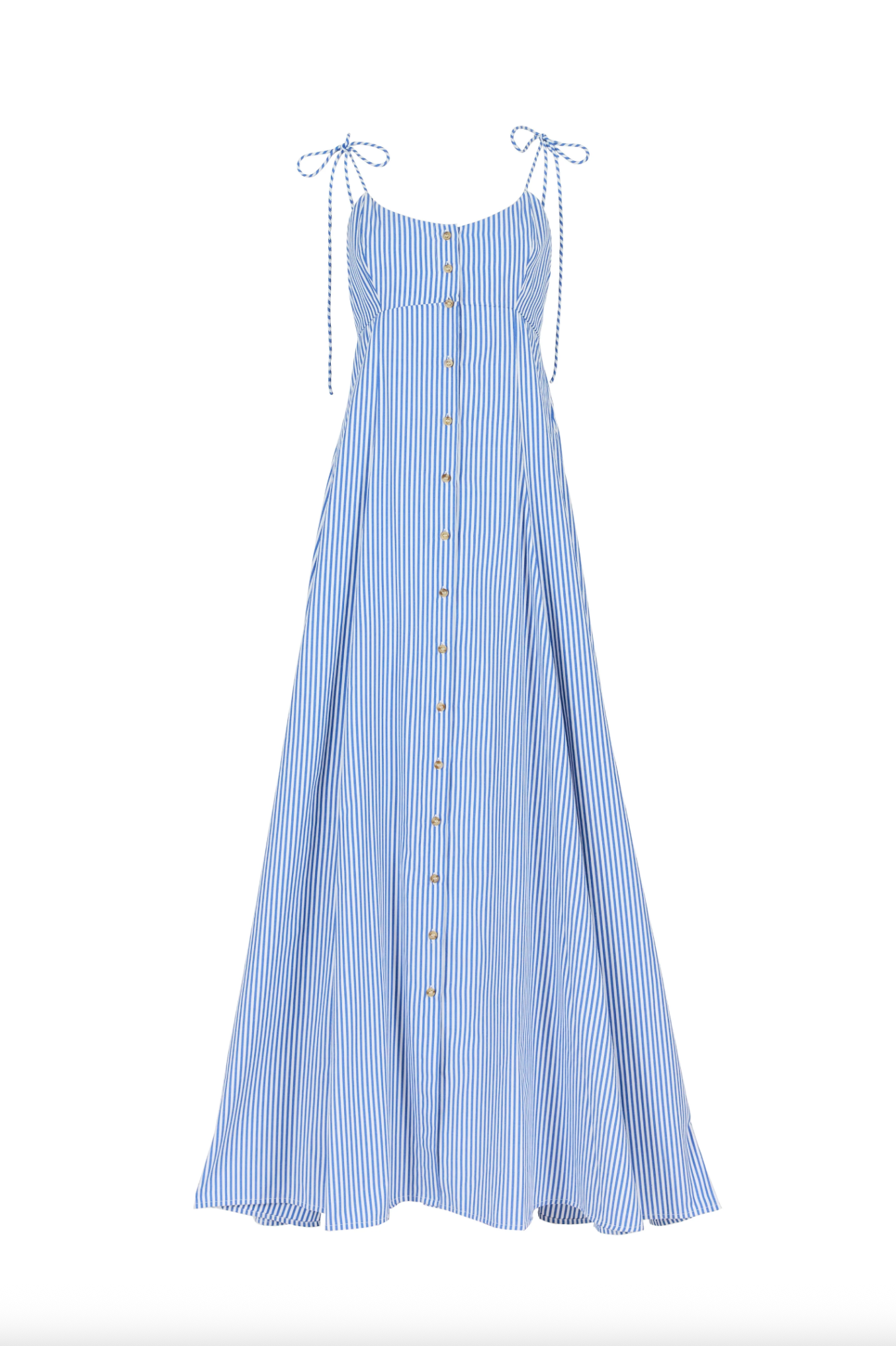 High Garden Maxi Dress - Blue Stripe