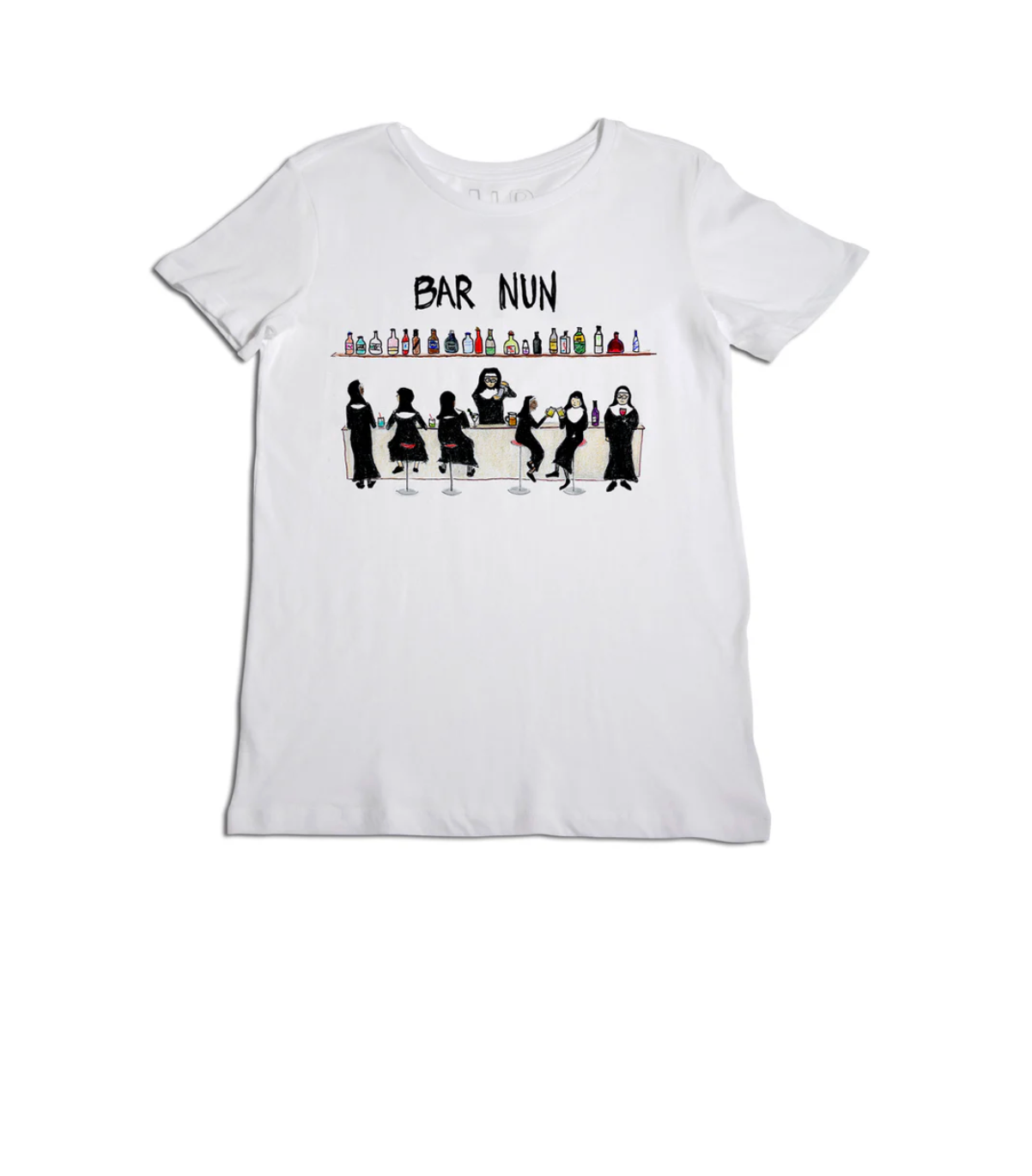Bar Nun Womens White T-Shirt - White