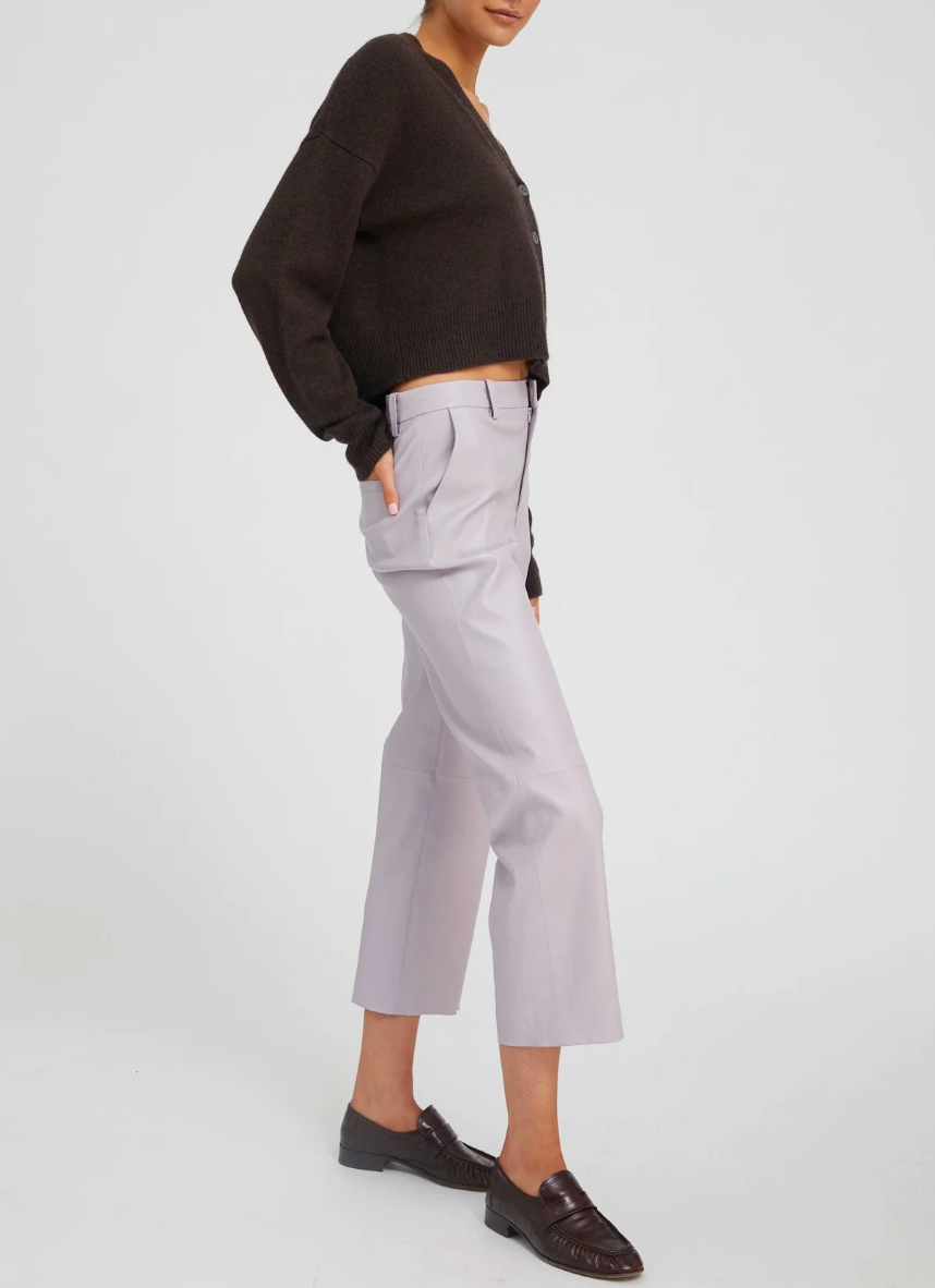 Cropped Baggy Trousers - Lavender