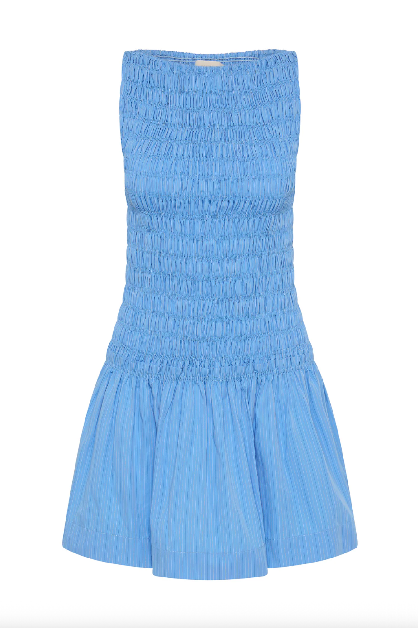 Maria Mini Dress - Mico Pinstripe Azul