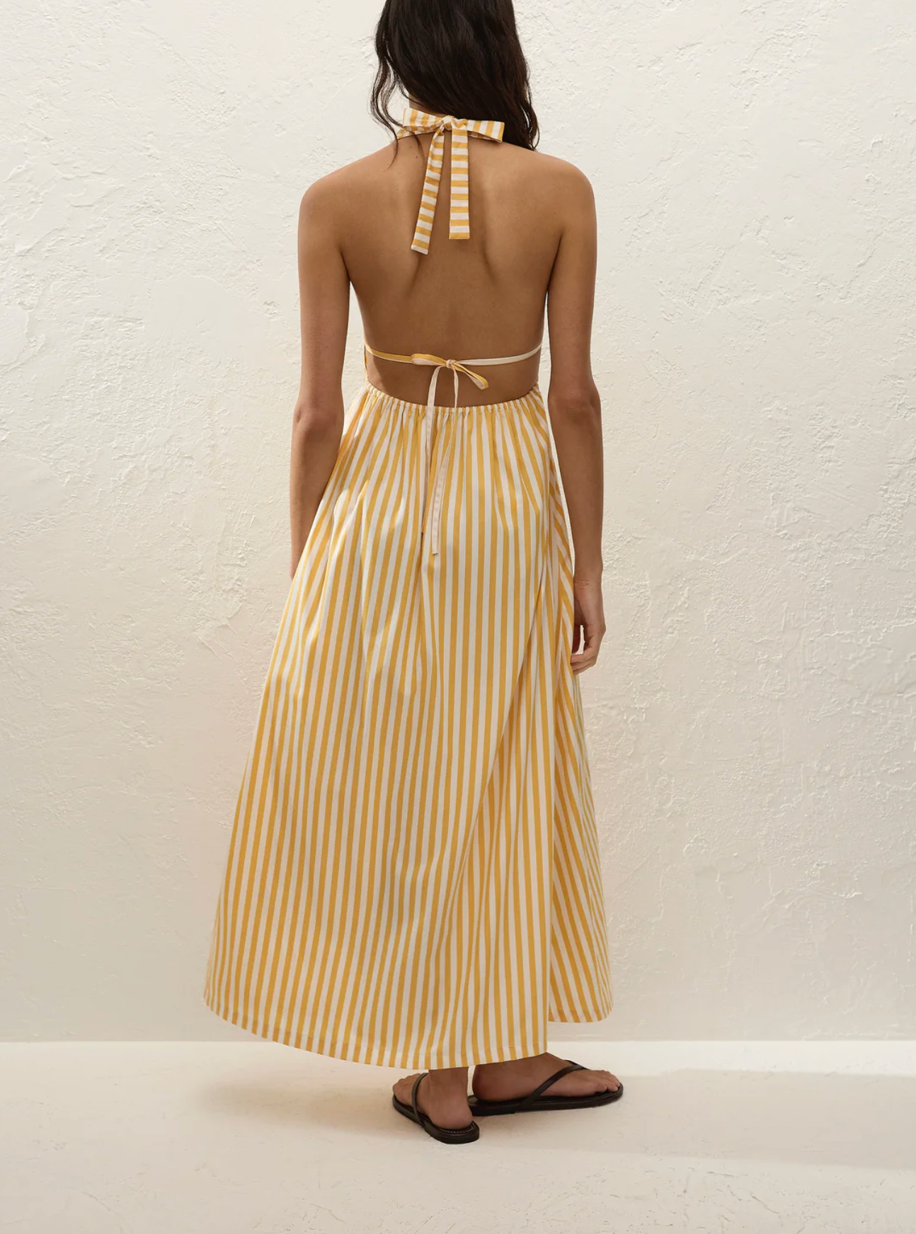 Ermita Midi Dress - Orozco Stripe Mustard