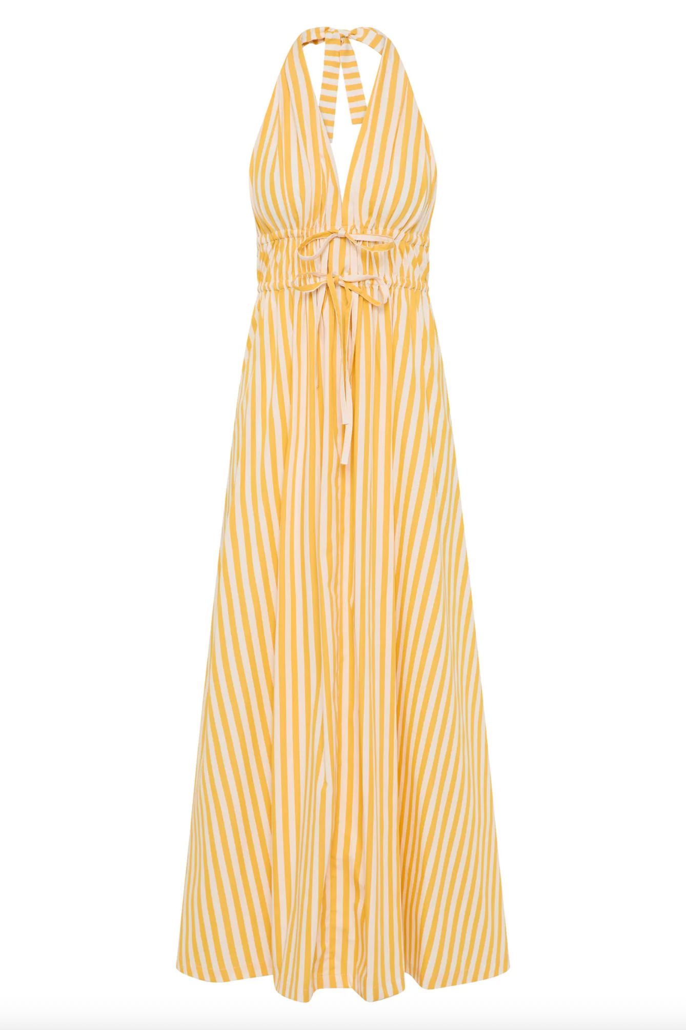 Ermita Midi Dress - Orozco Stripe Mustard