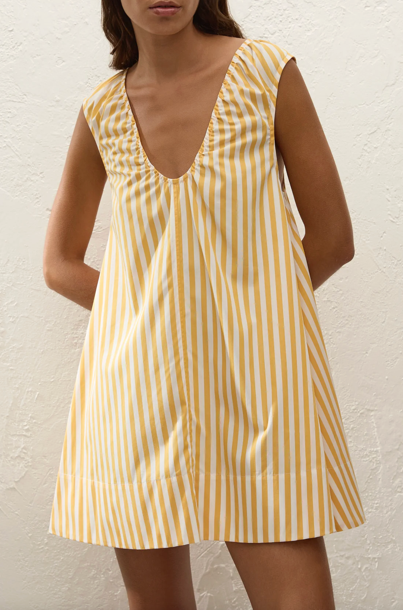 Pedrera Mini Dress - Orozco Stripe Mustard