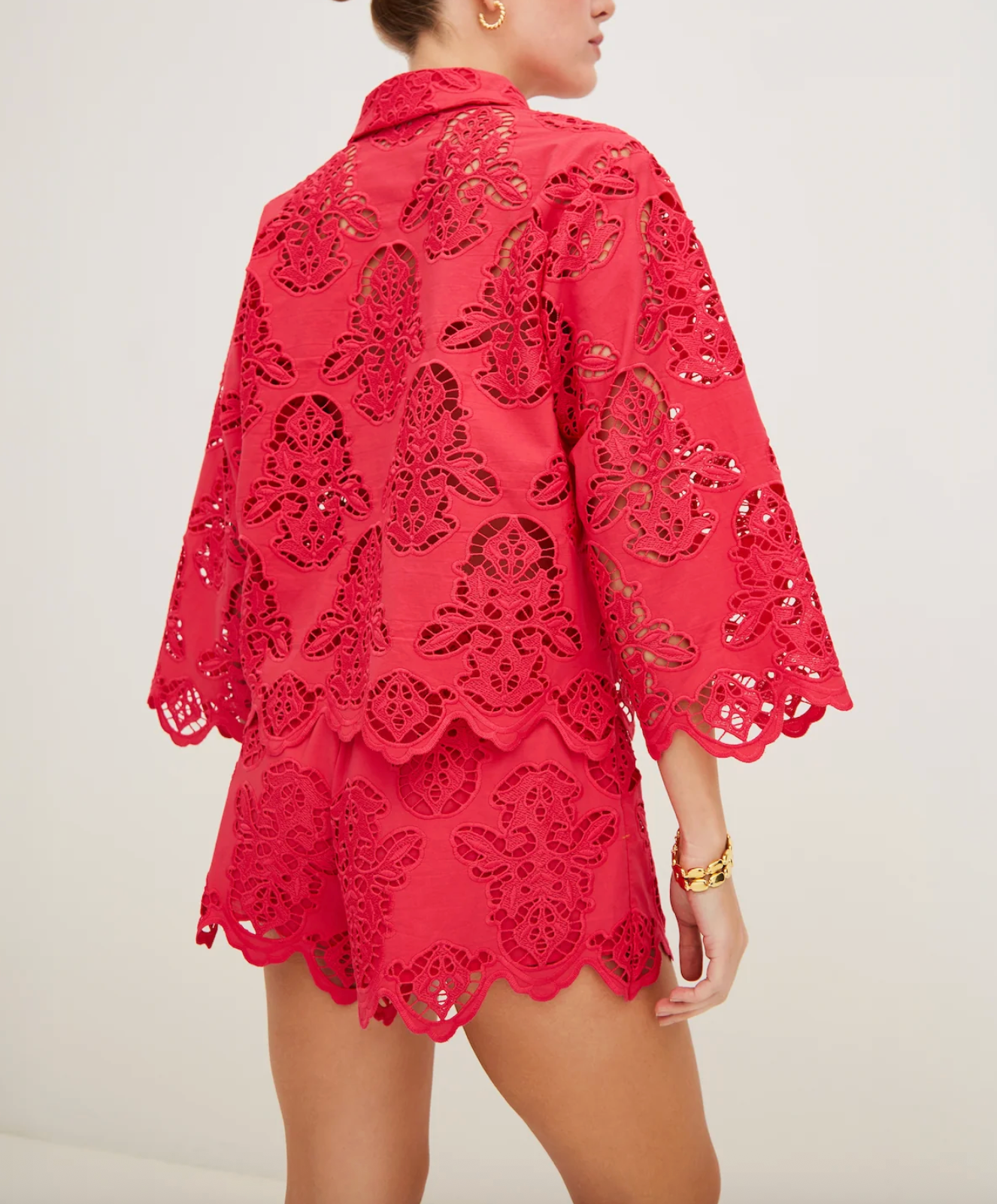 Erica Shirt - Azalea Eyelet