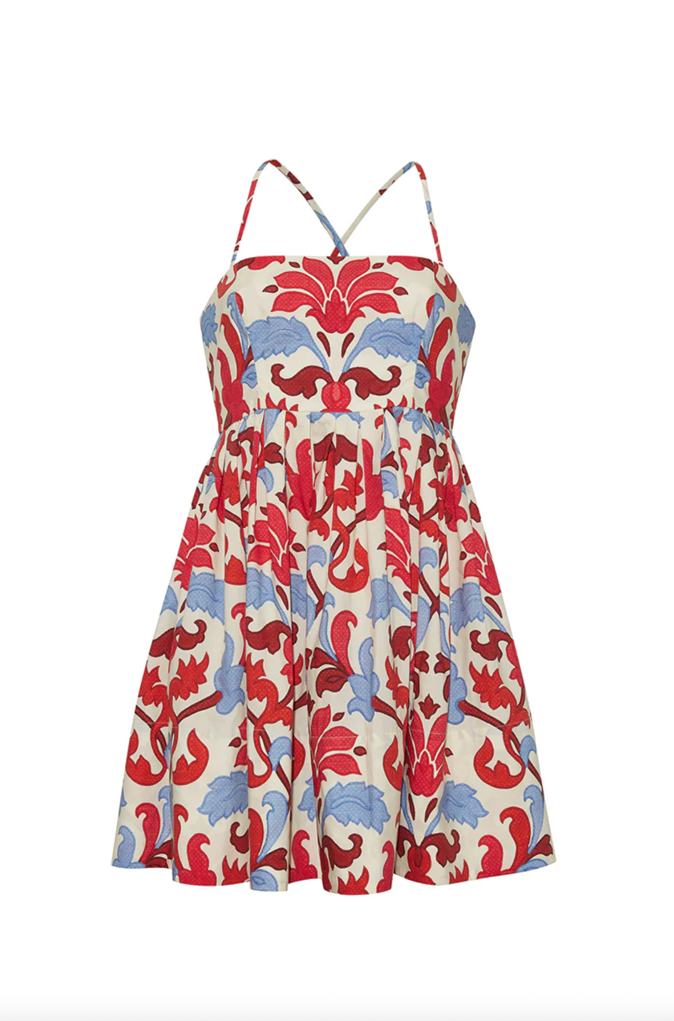 Leo Mini Dress - Fluer Crest Ivory