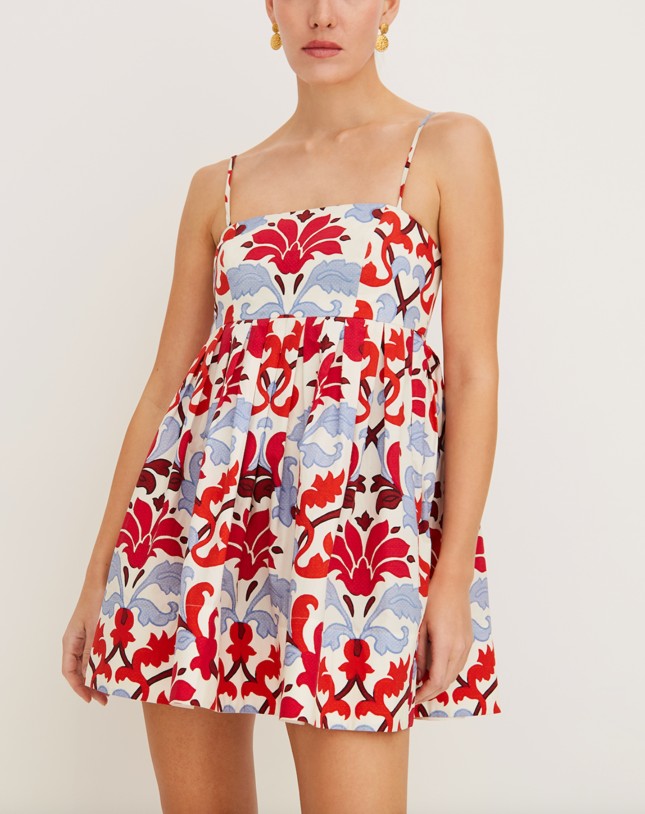 Leo Mini Dress - Fluer Crest Ivory