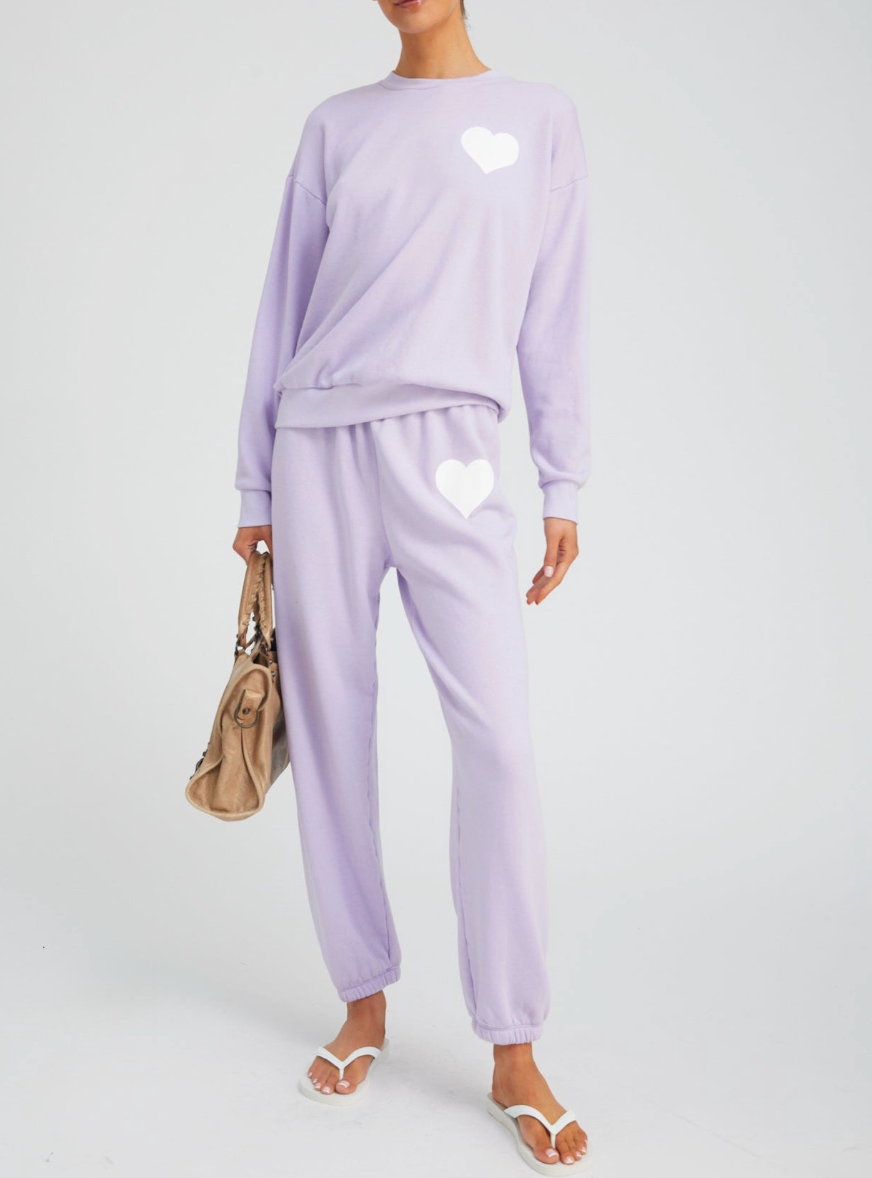 Heart Sweatshirt - Lavender