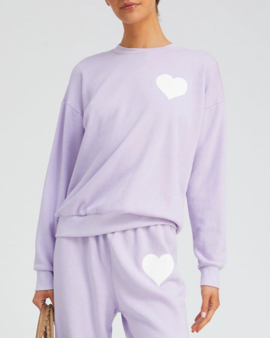 Heart Sweatshirt - Lavender