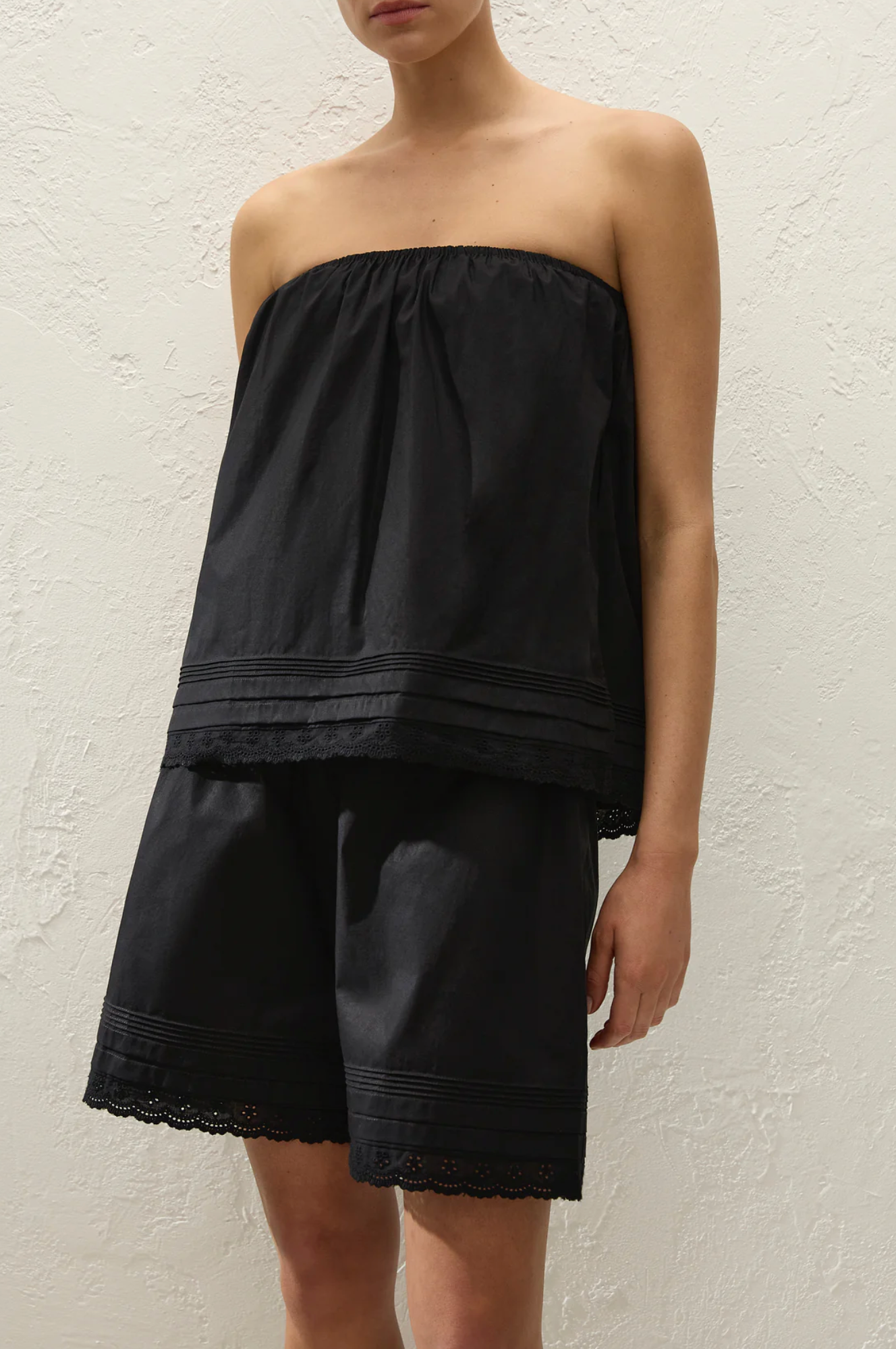 Filomena Top - Fiore Lace Black