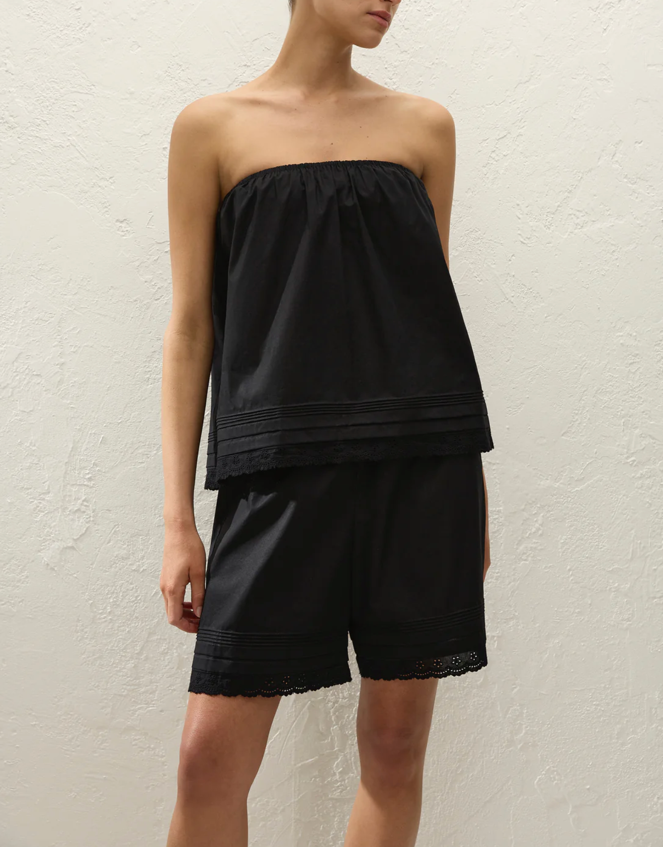 Filomena Top - Fiore Lace Black