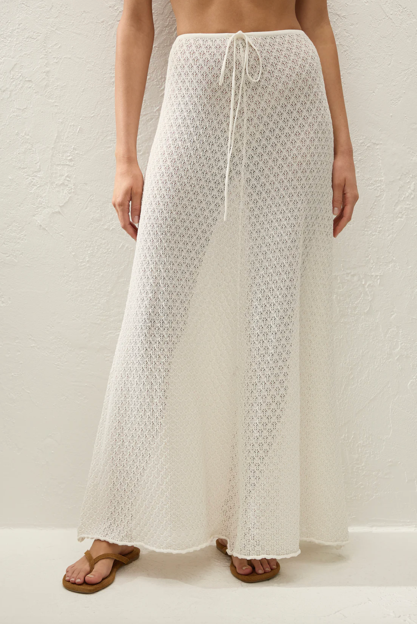 Lenna Skirt - Pointelle Lace Vintage White