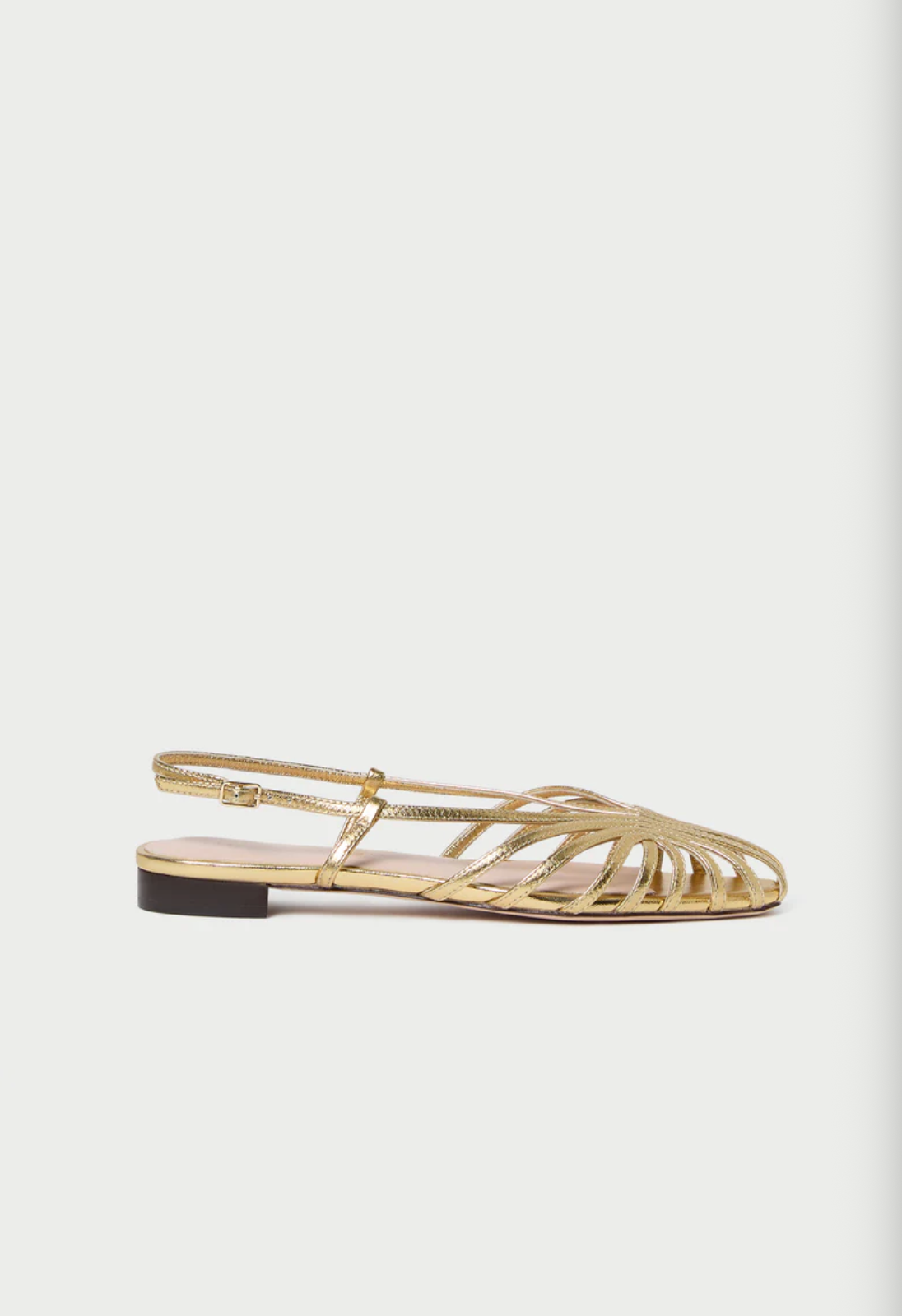 Devon Lattice Slingback Sandal - Gold