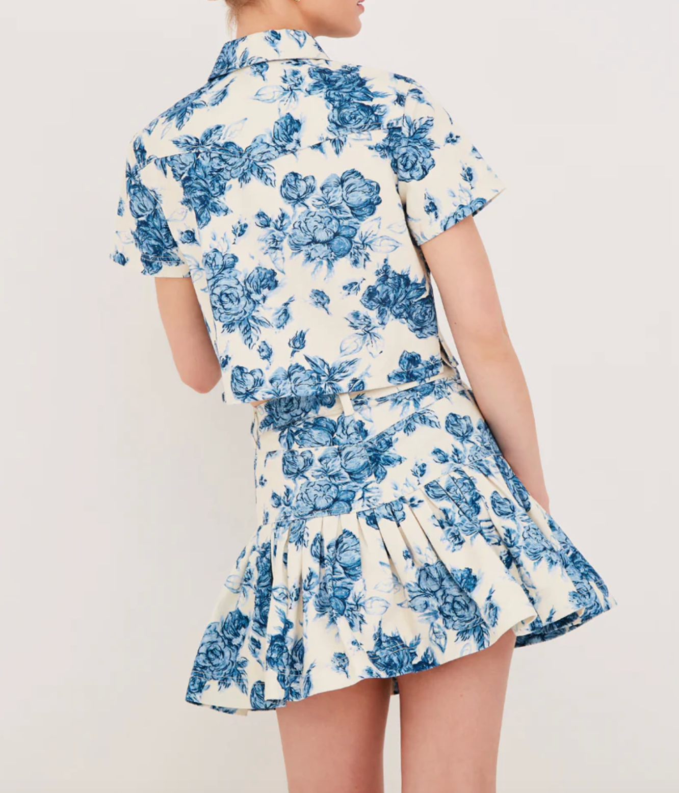 Ohara Skirt - Tossed Floral Blue