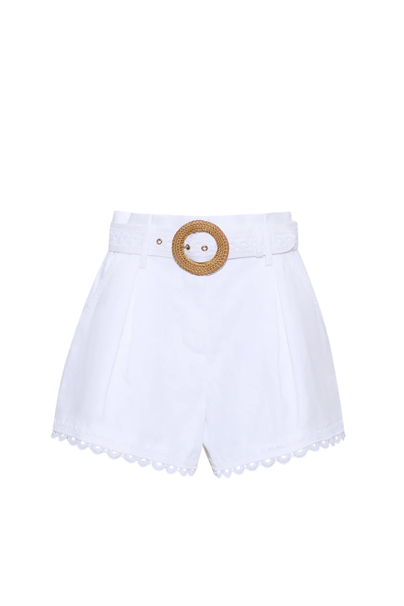 Pierce Short - Lace Inserts White