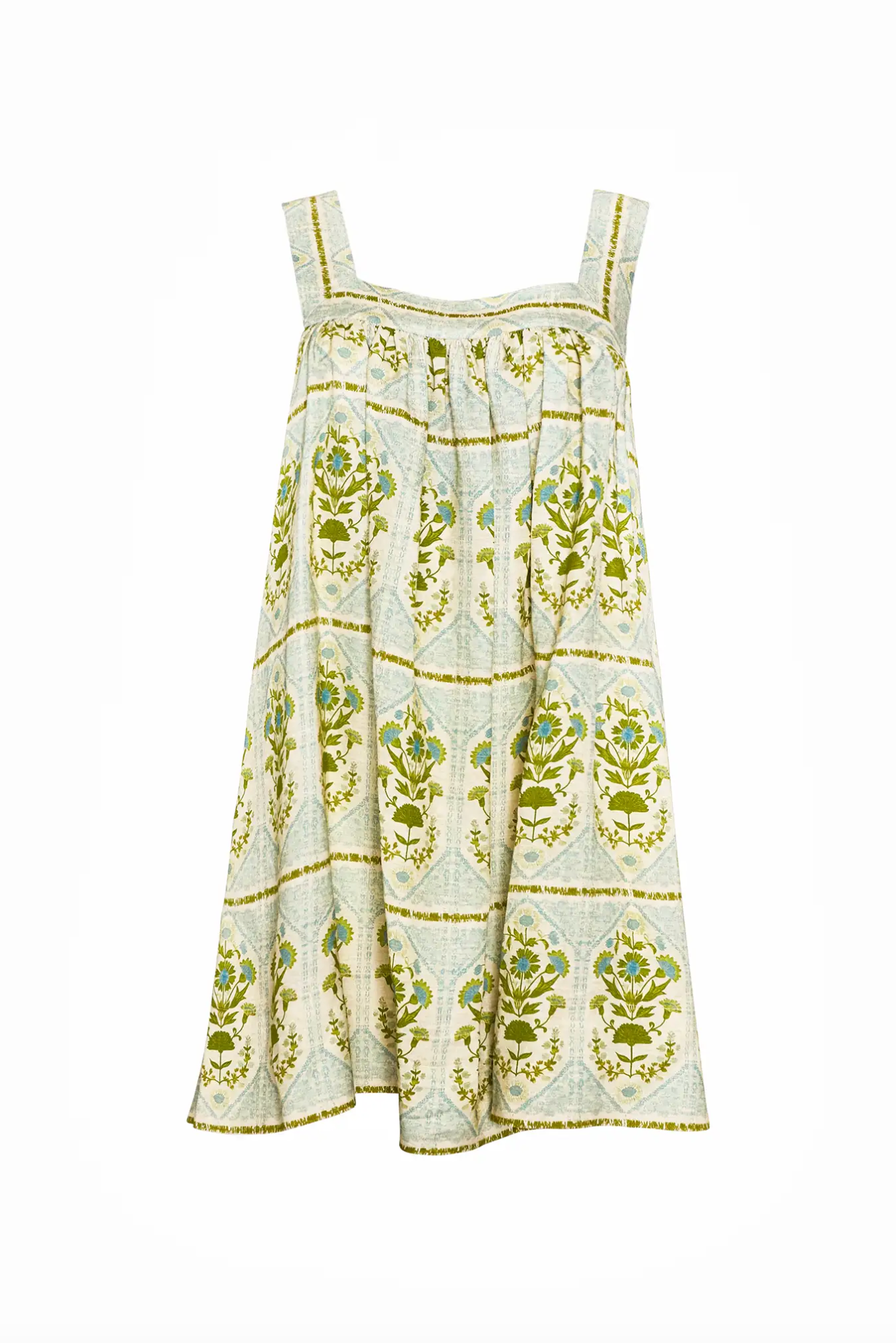 Tipper Dress - Green Trellis