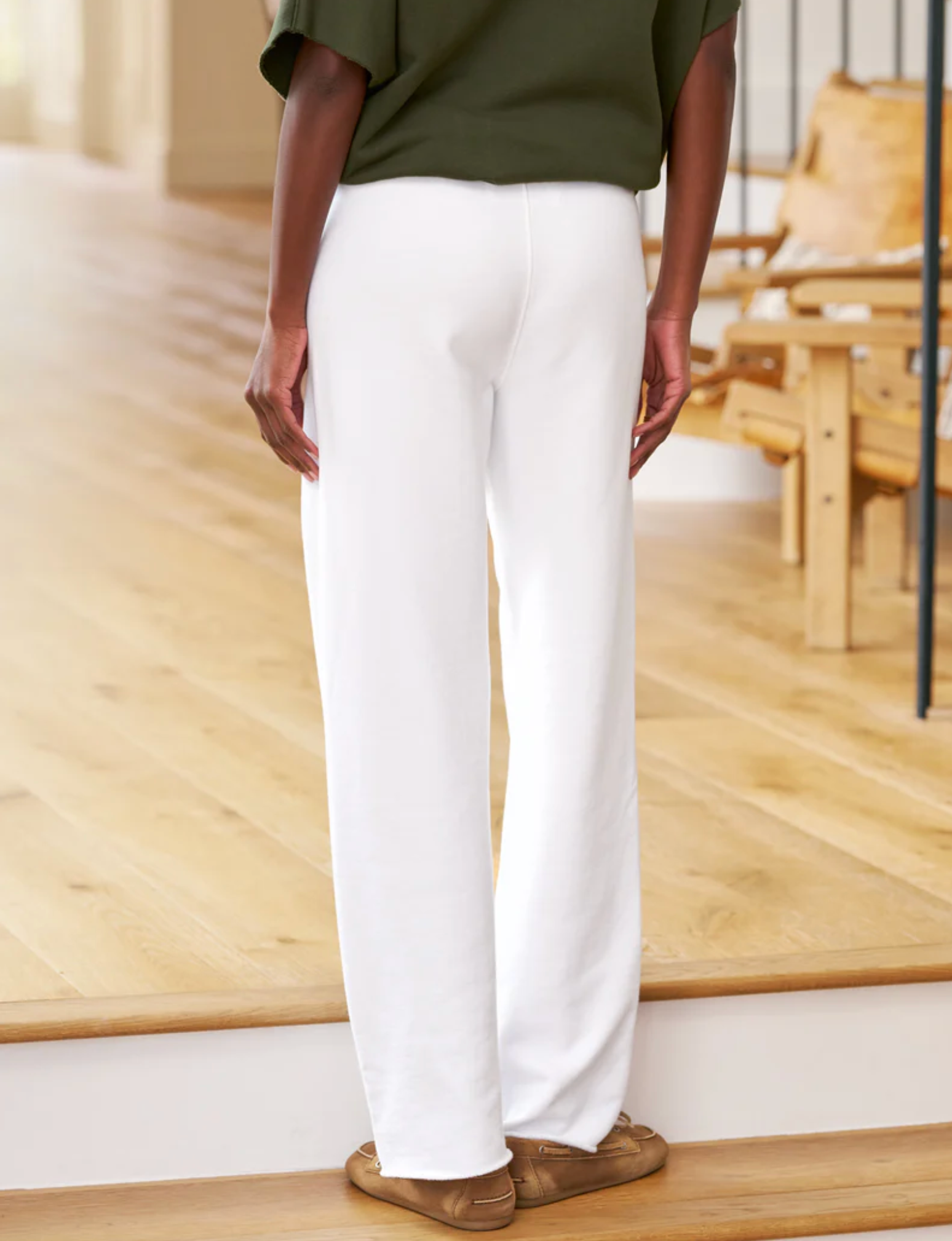 Catherine Long Sweatpant - White