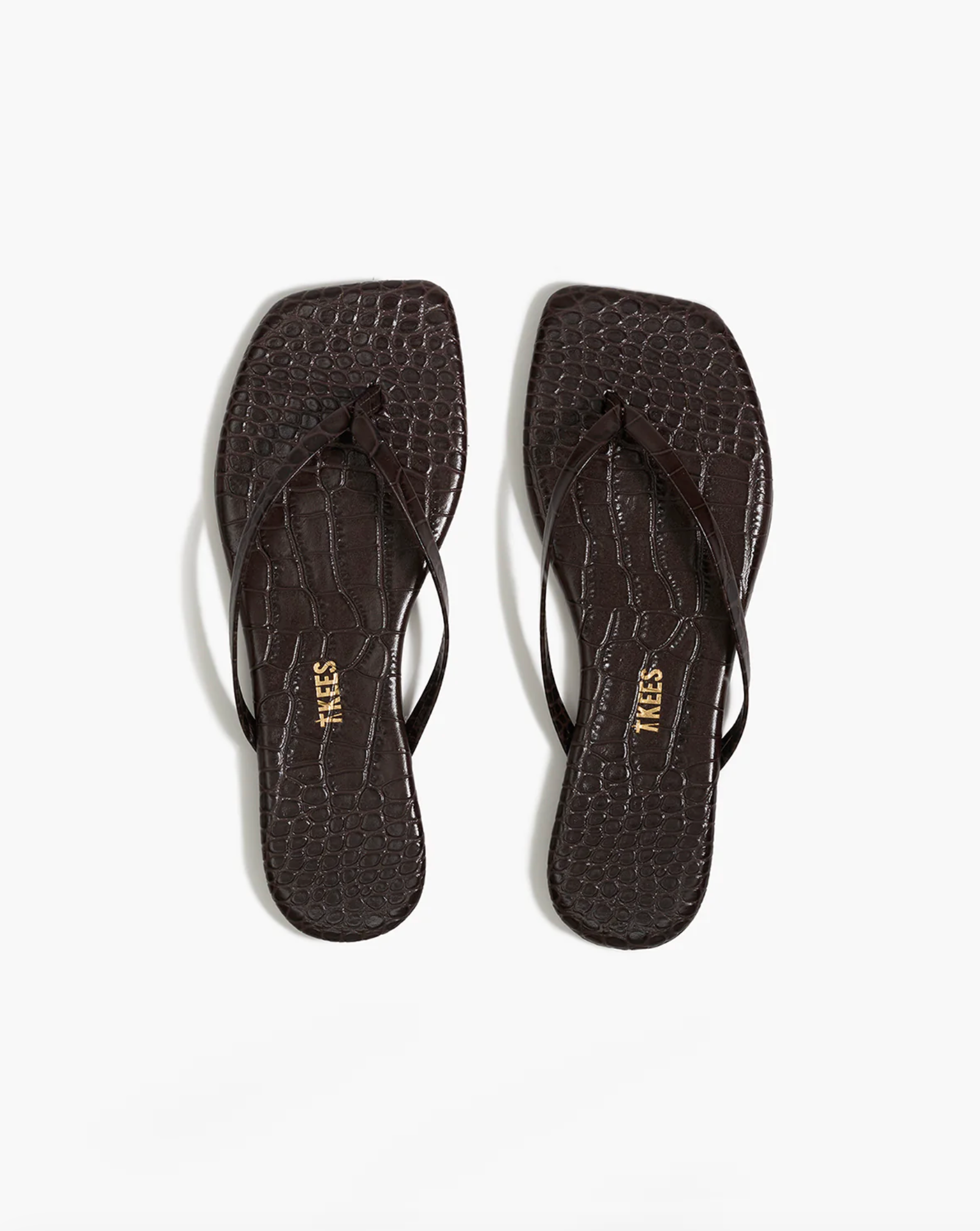 Square Toe Lily Croc - Carob