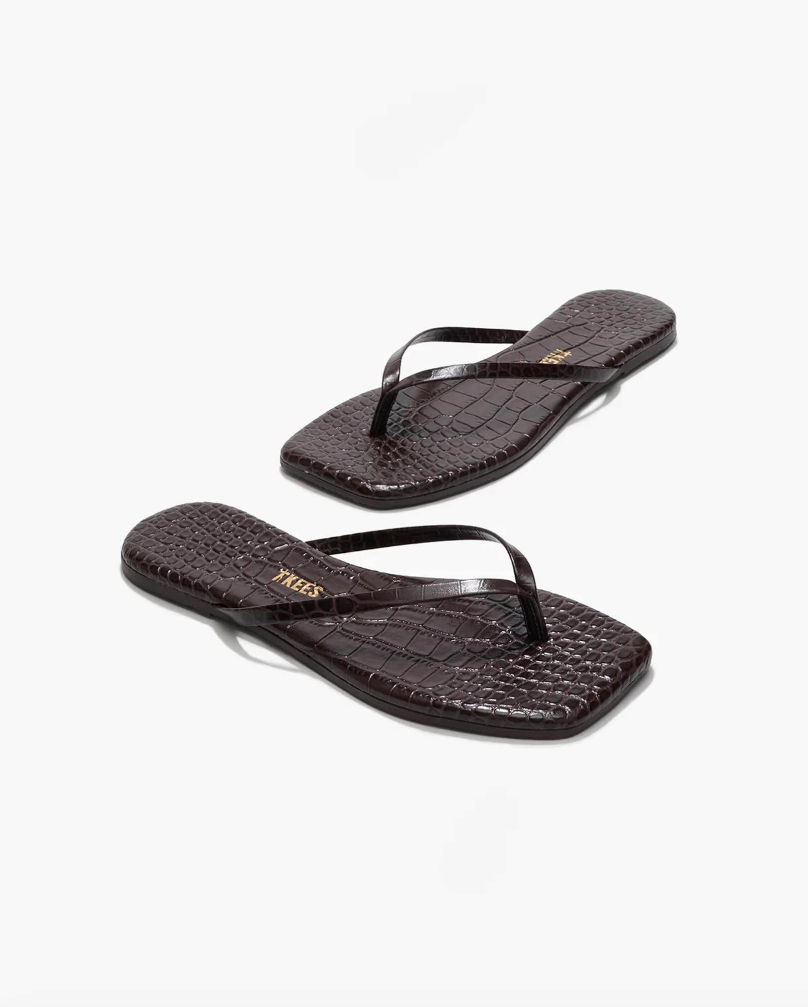Square Toe Lily Croc - Carob