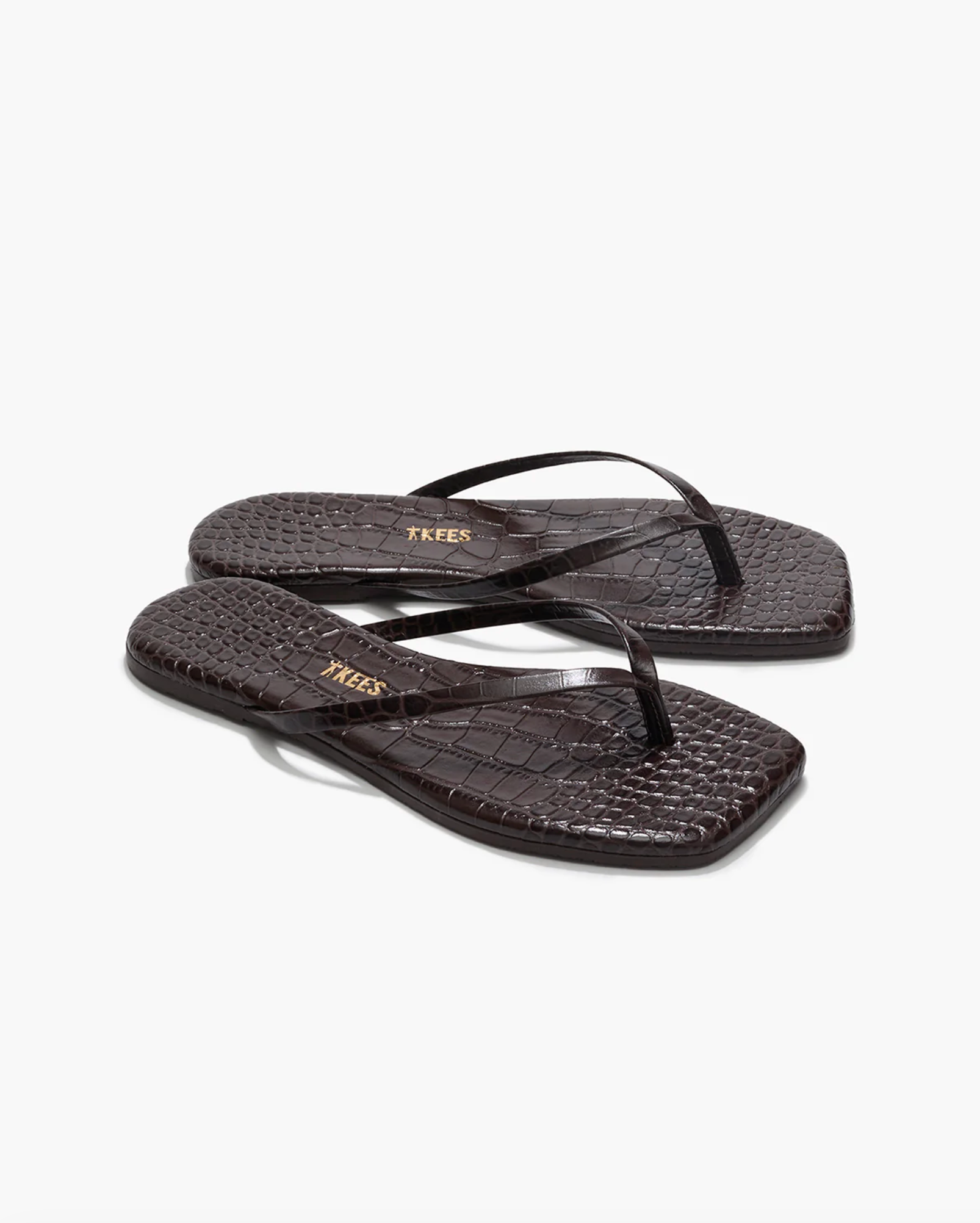 Square Toe Lily Croc - Carob