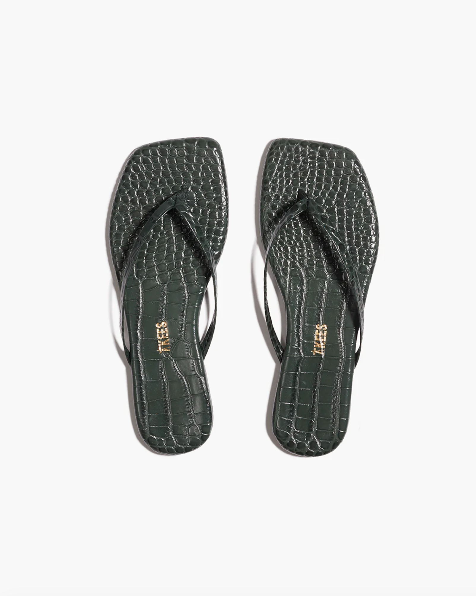 Square Toe Lily Croc - Emerald