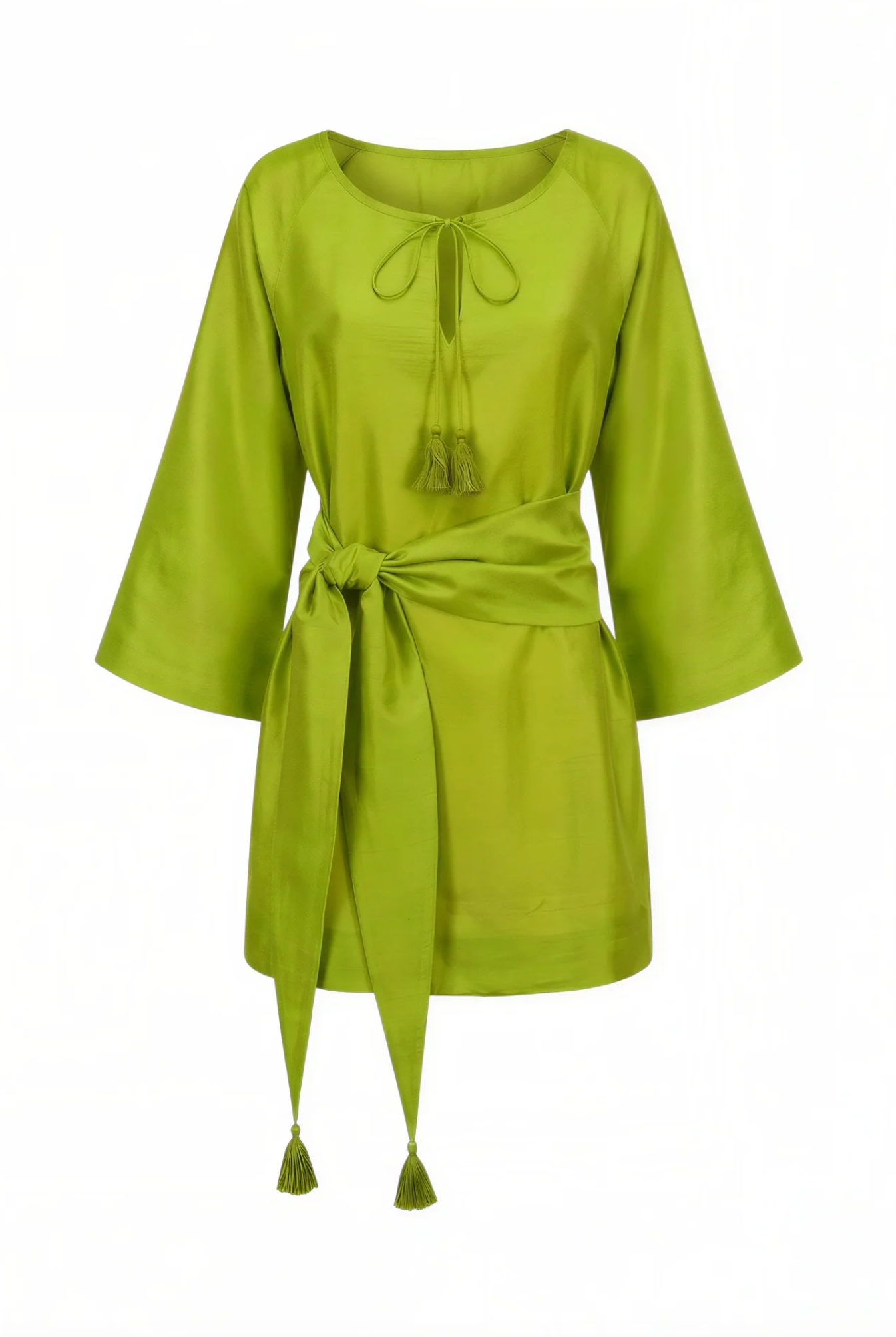Fran Belted Mini Dress - Little Lime