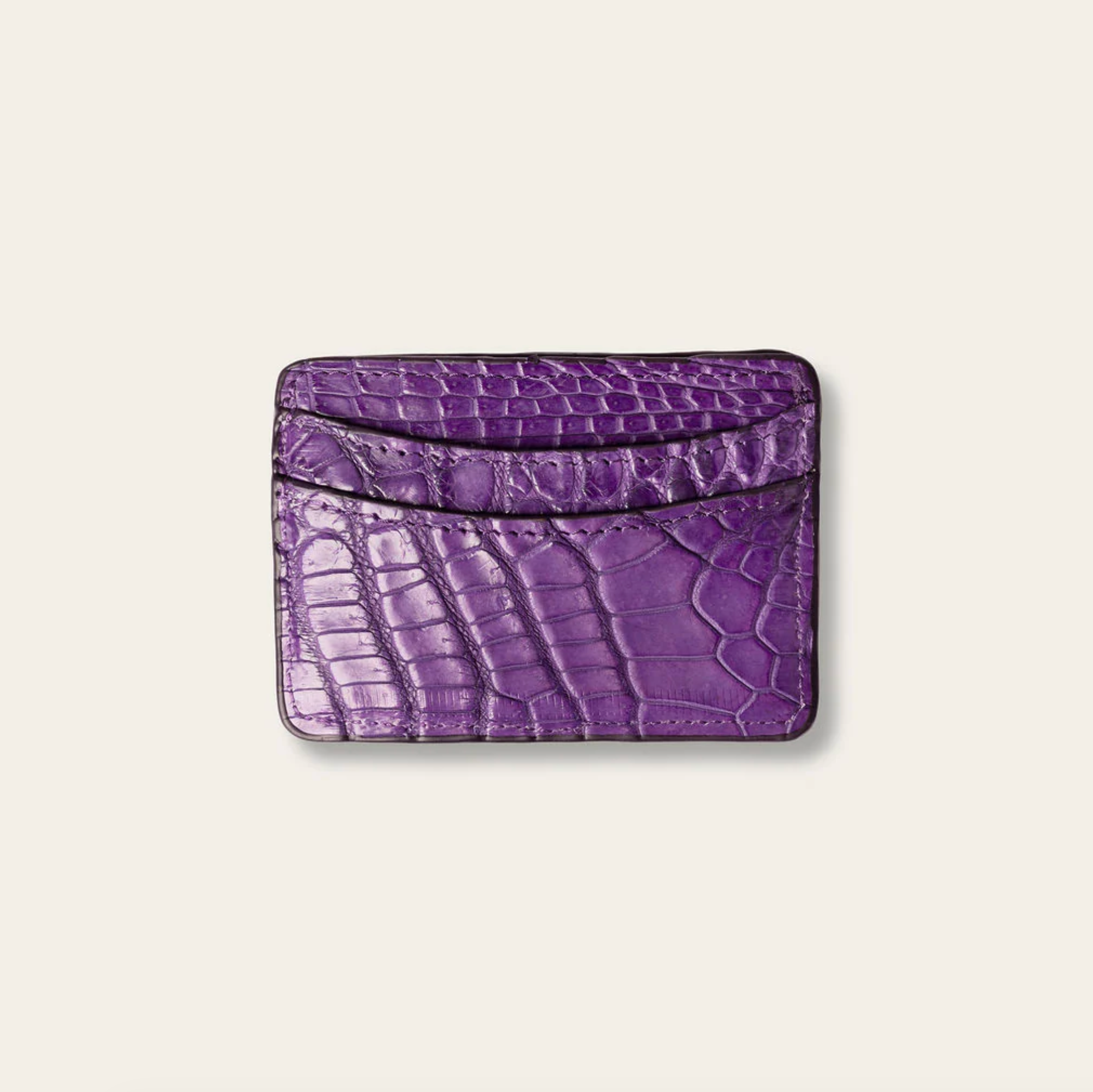 Lillian Wallet Nile Crocodile Purple Rain