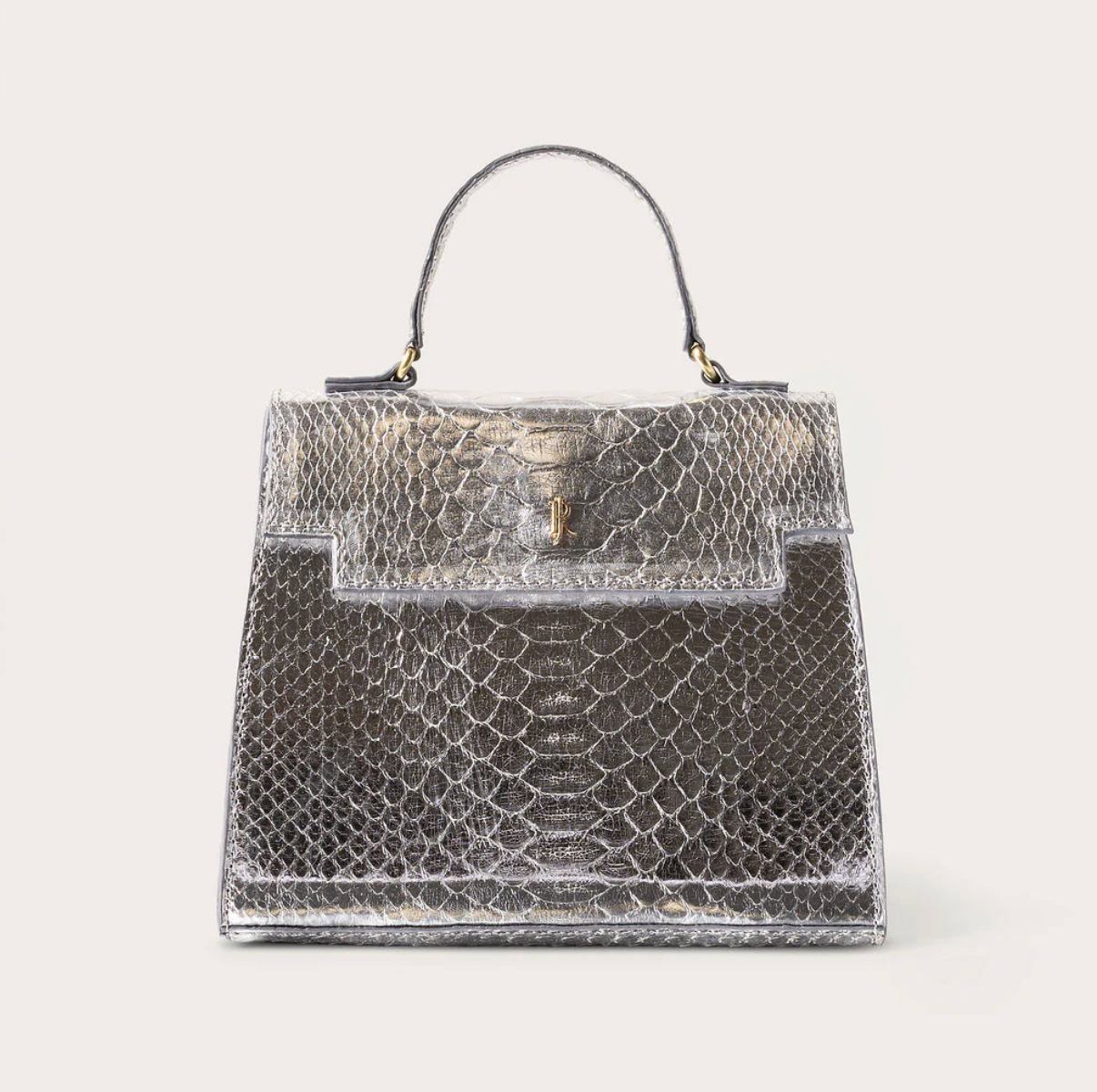 Eleanor Python Metallic Silver