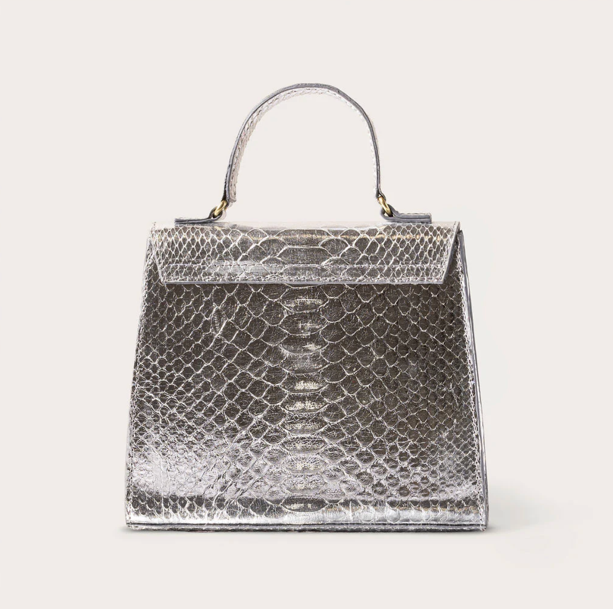 Eleanor Python Metallic Silver