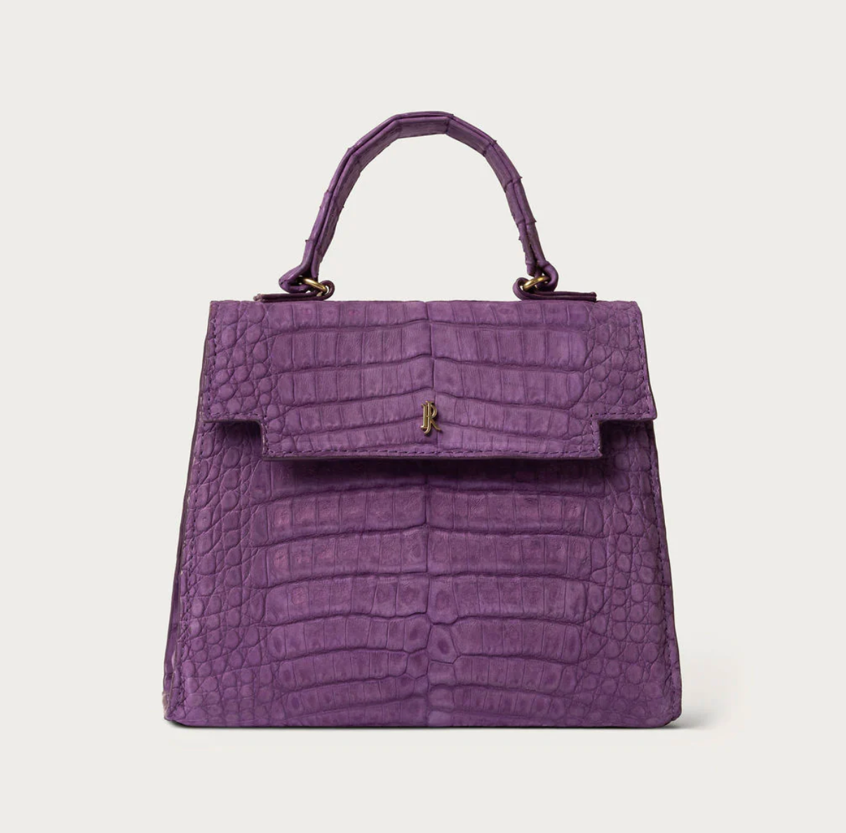 Eleanor Crocodile Nubuck Purple