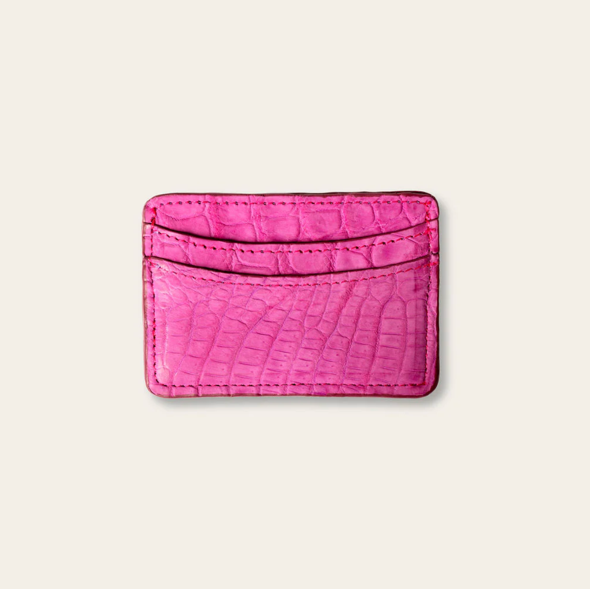 Lillian Wallet Nile Crocodile Nubuck Velvet Rose