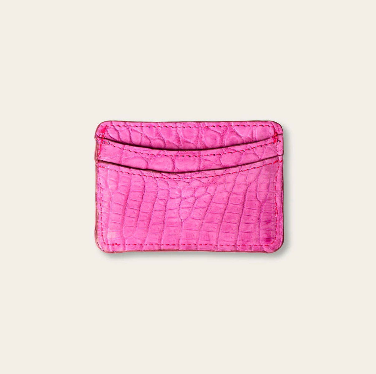 Lillian Wallet Nile Crocodile Nubuck Velvet Rose