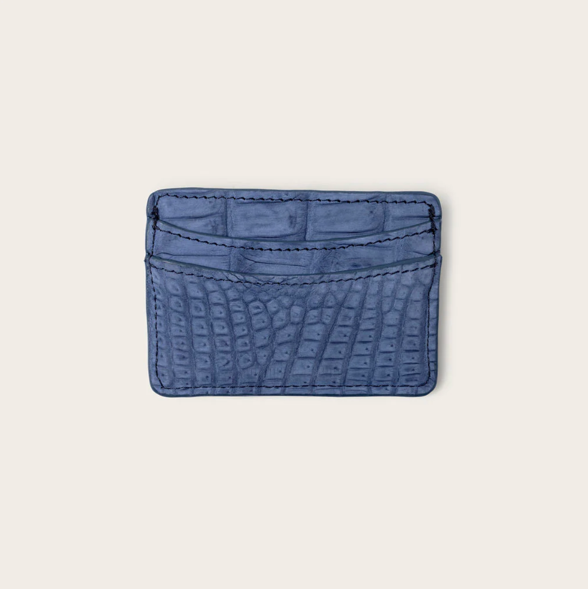 Lillian Wallet Nile Crocodile Nubuck Denim