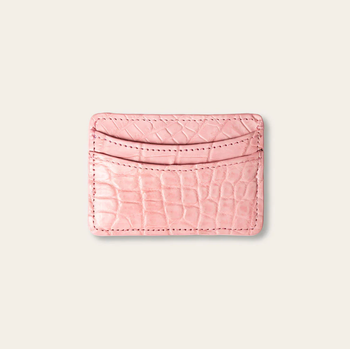 Lillian Wallet Nile Crocodile Pink Peony