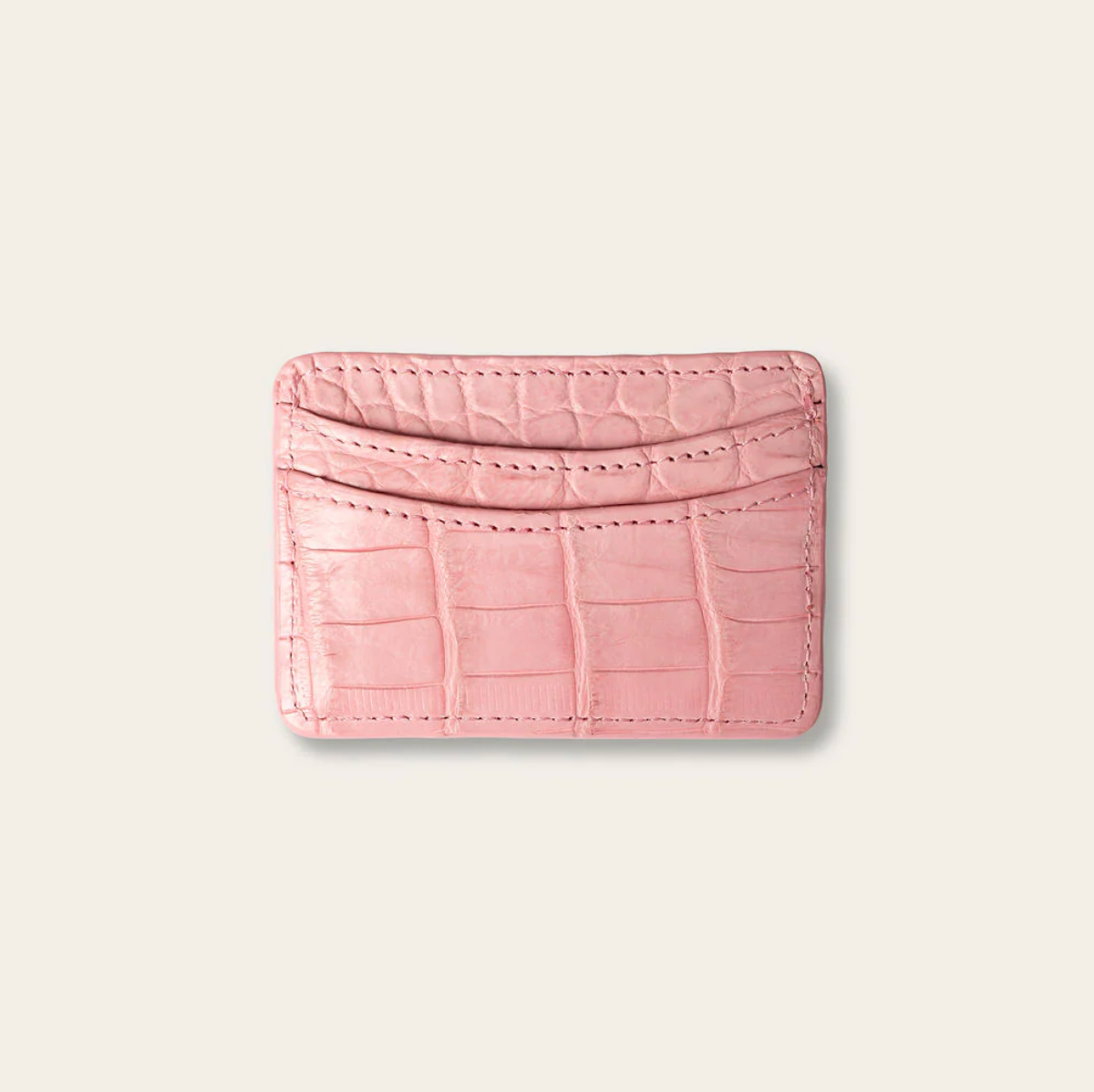 Lillian Wallet Nile Crocodile Pink Peony