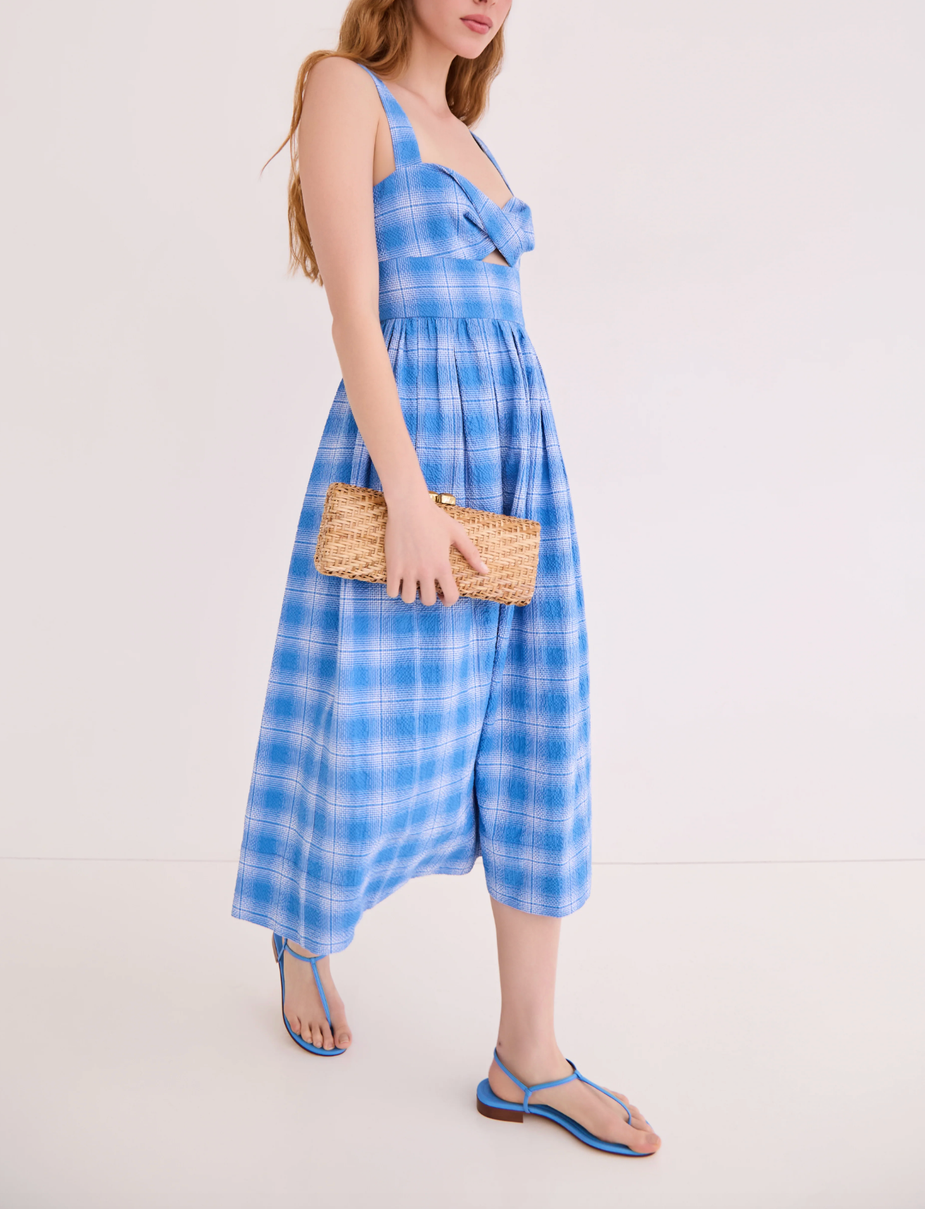 Clover Dress - Blue Plaid