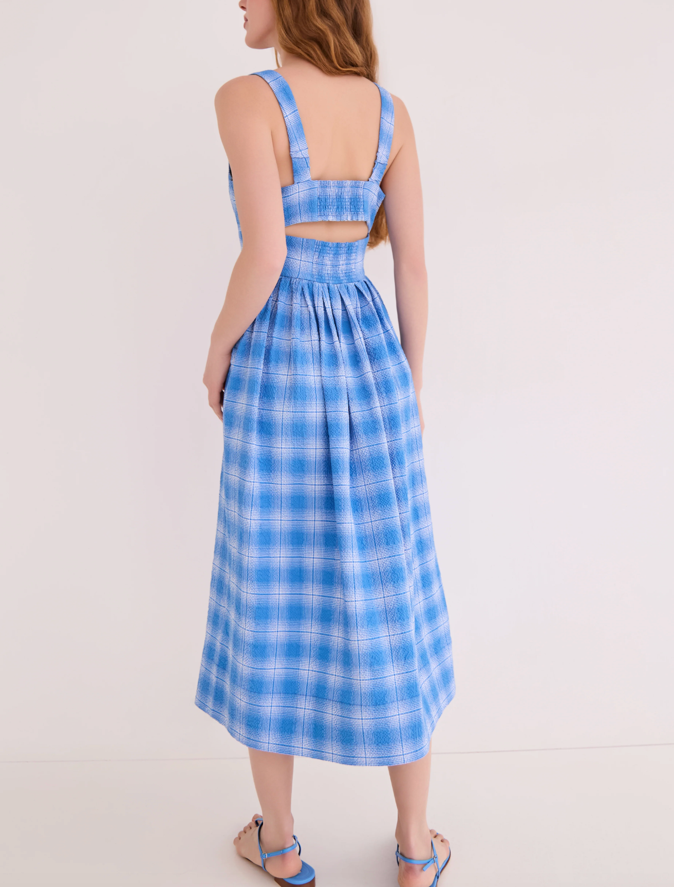 Clover Dress - Blue Plaid