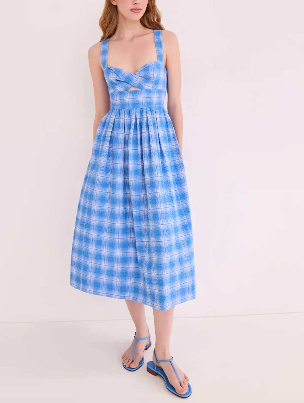 Clover Dress - Blue Plaid