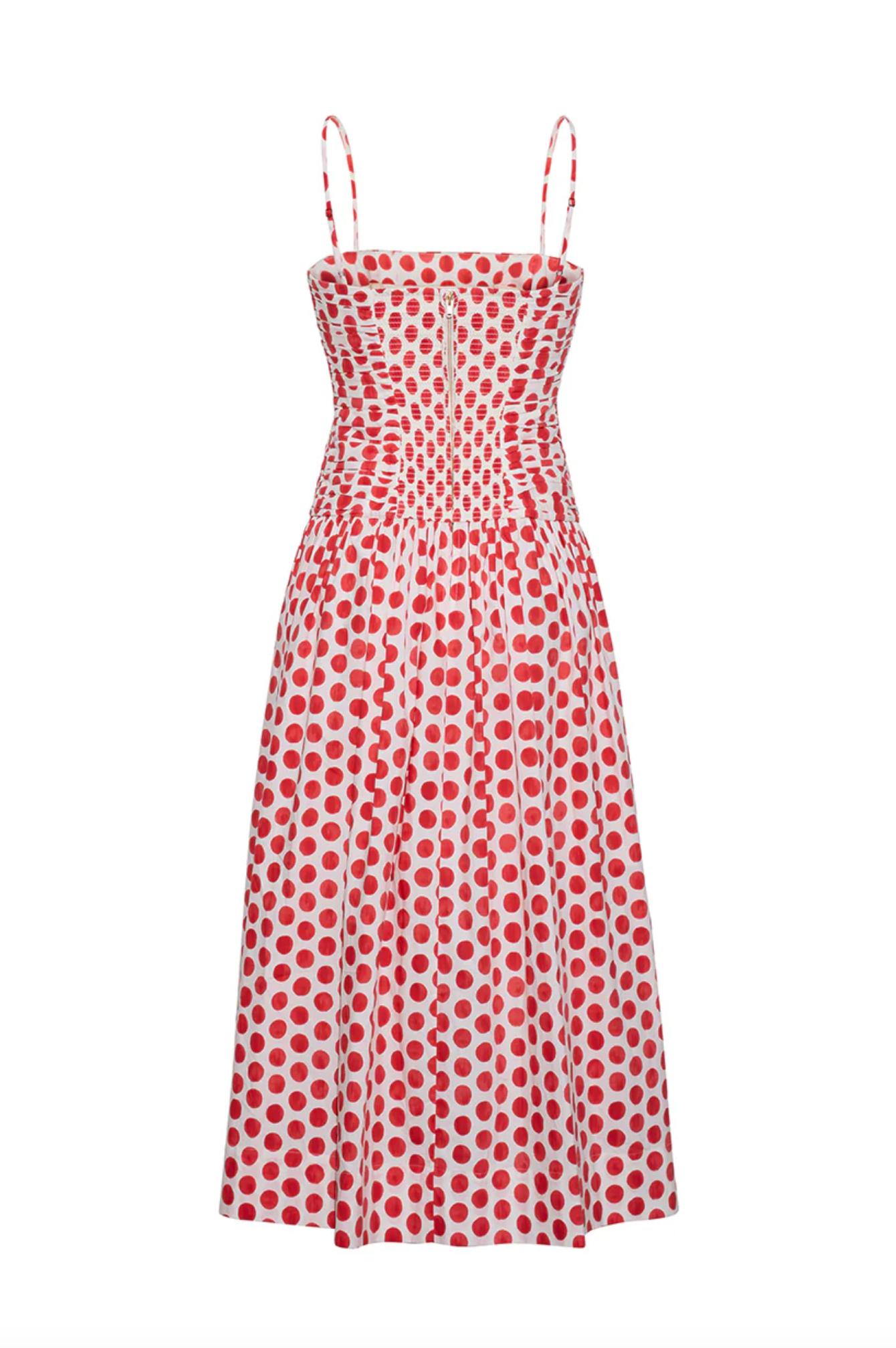Rahi Midi Dress - Celeste Spot Red