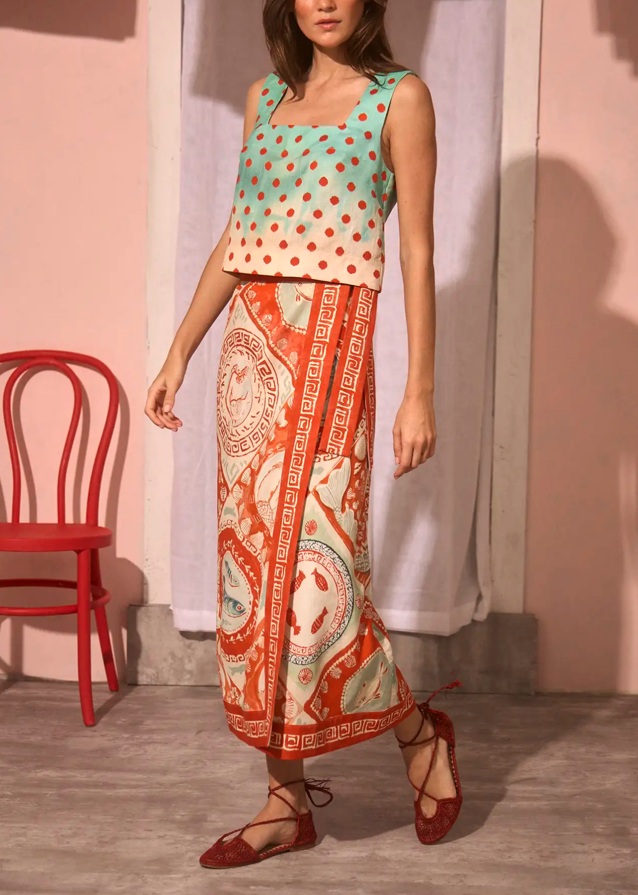 Paloma Wrap Skirt- Lost at Sea