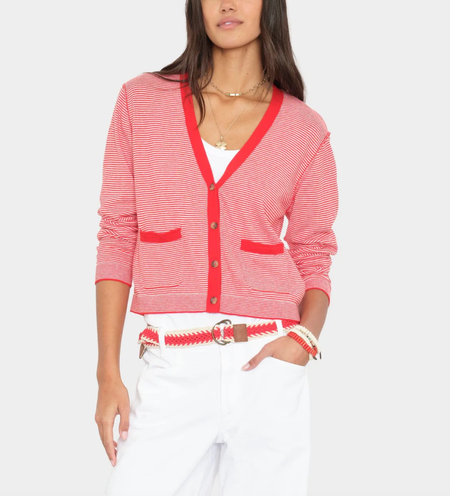 Ashton Cardigan - Red Salt