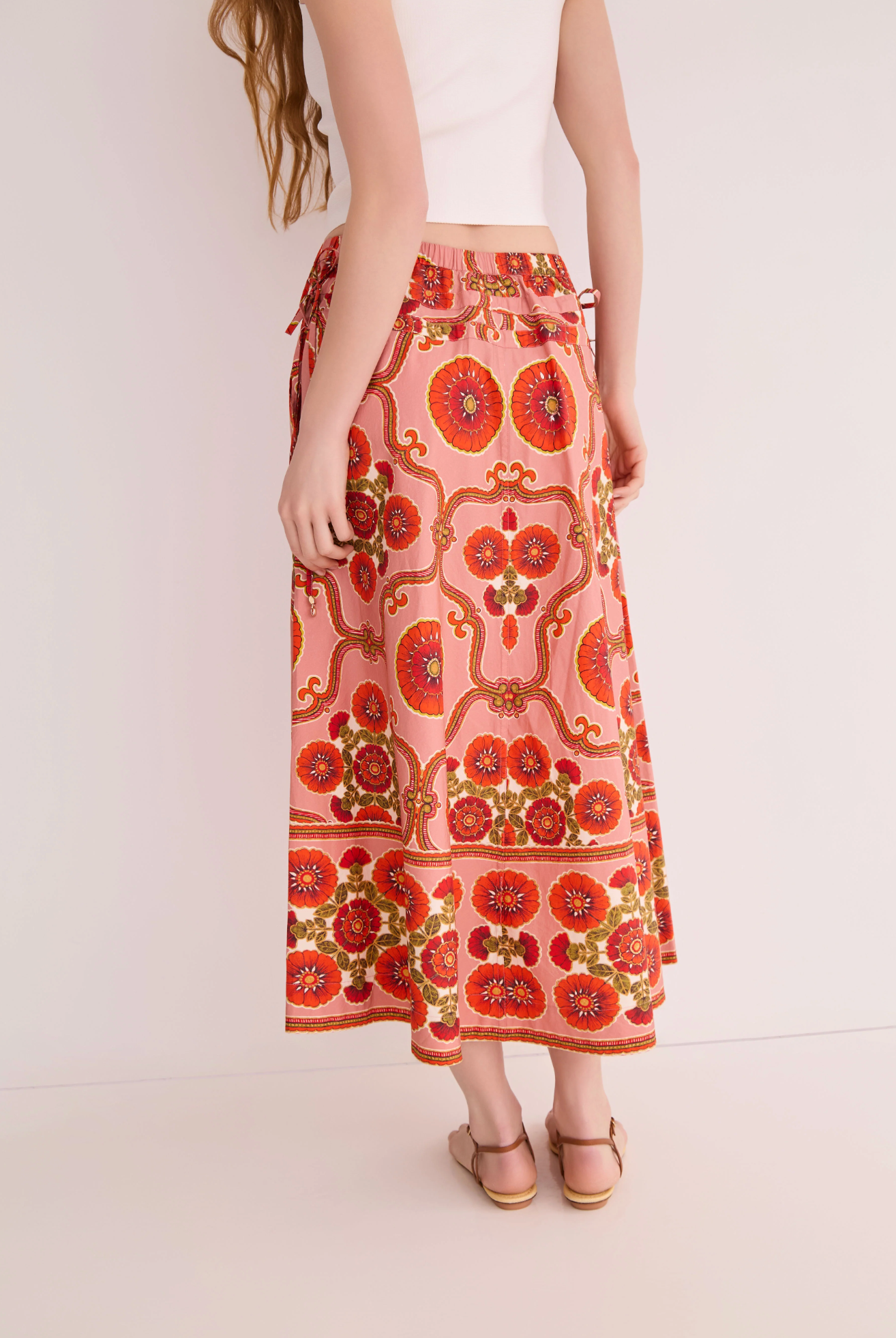 Meret Skirt - Mod Floral Brick