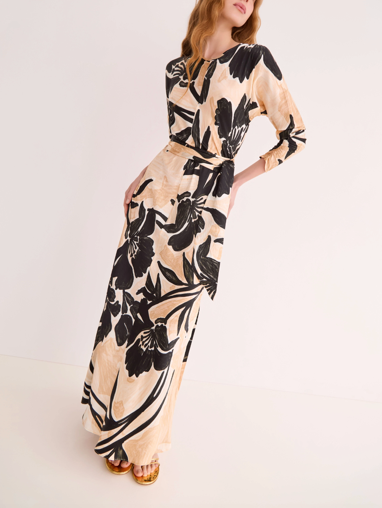 Montgomery Midi Dress - Flora Shadow Ginger