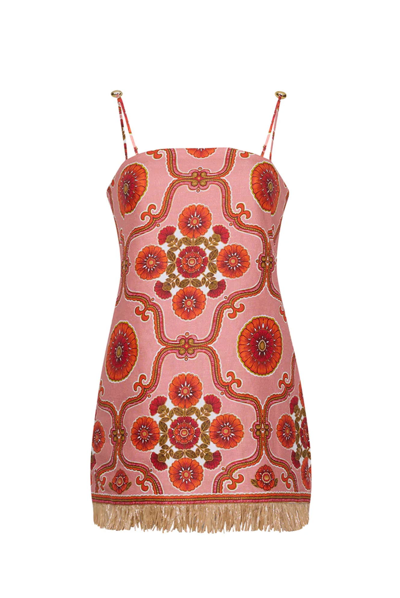 Valencia Mini Dress - Mod Floral Brick