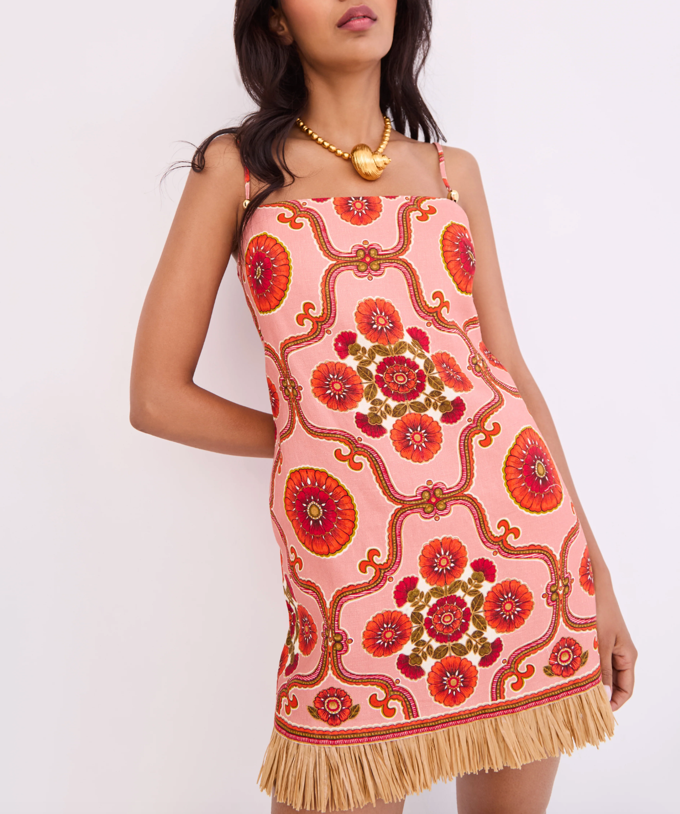 Valencia Mini Dress - Mod Floral Brick