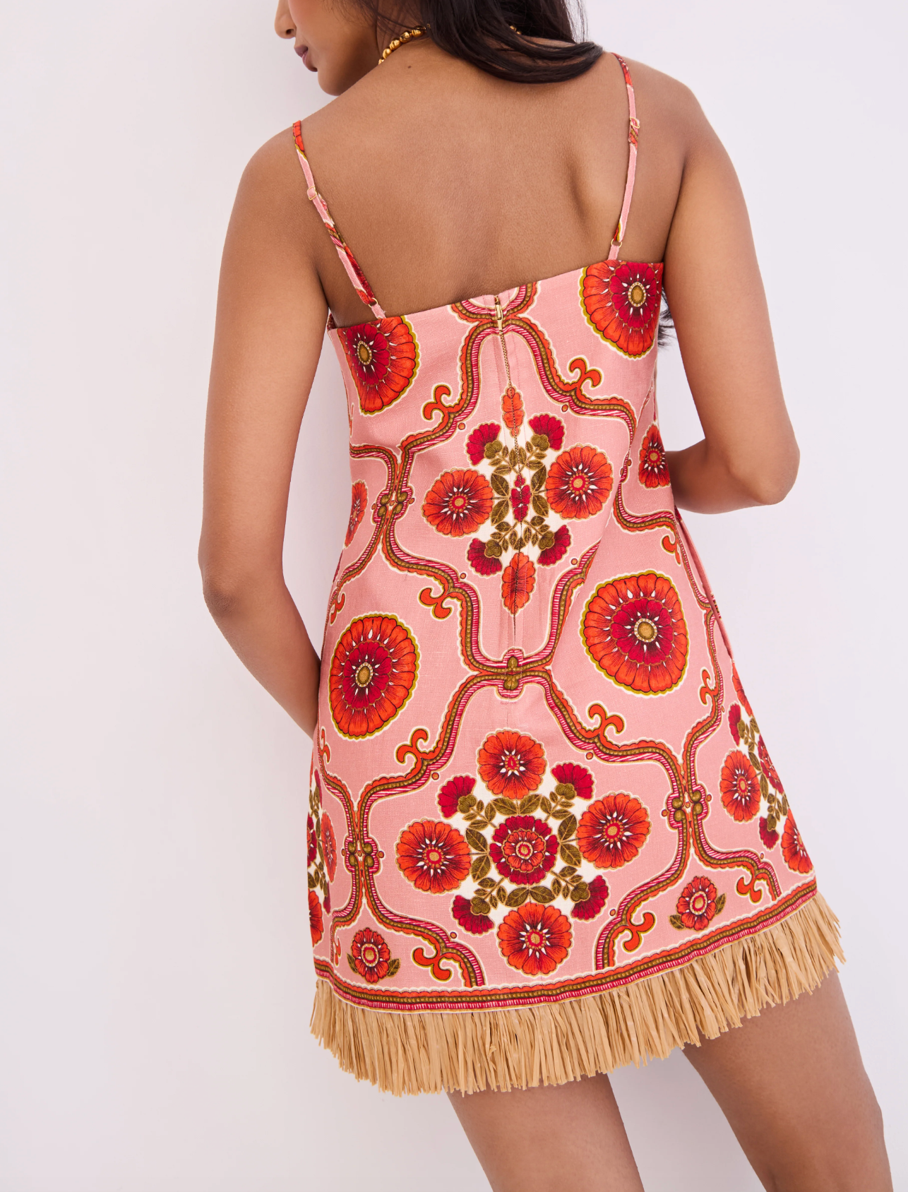Valencia Mini Dress - Mod Floral Brick