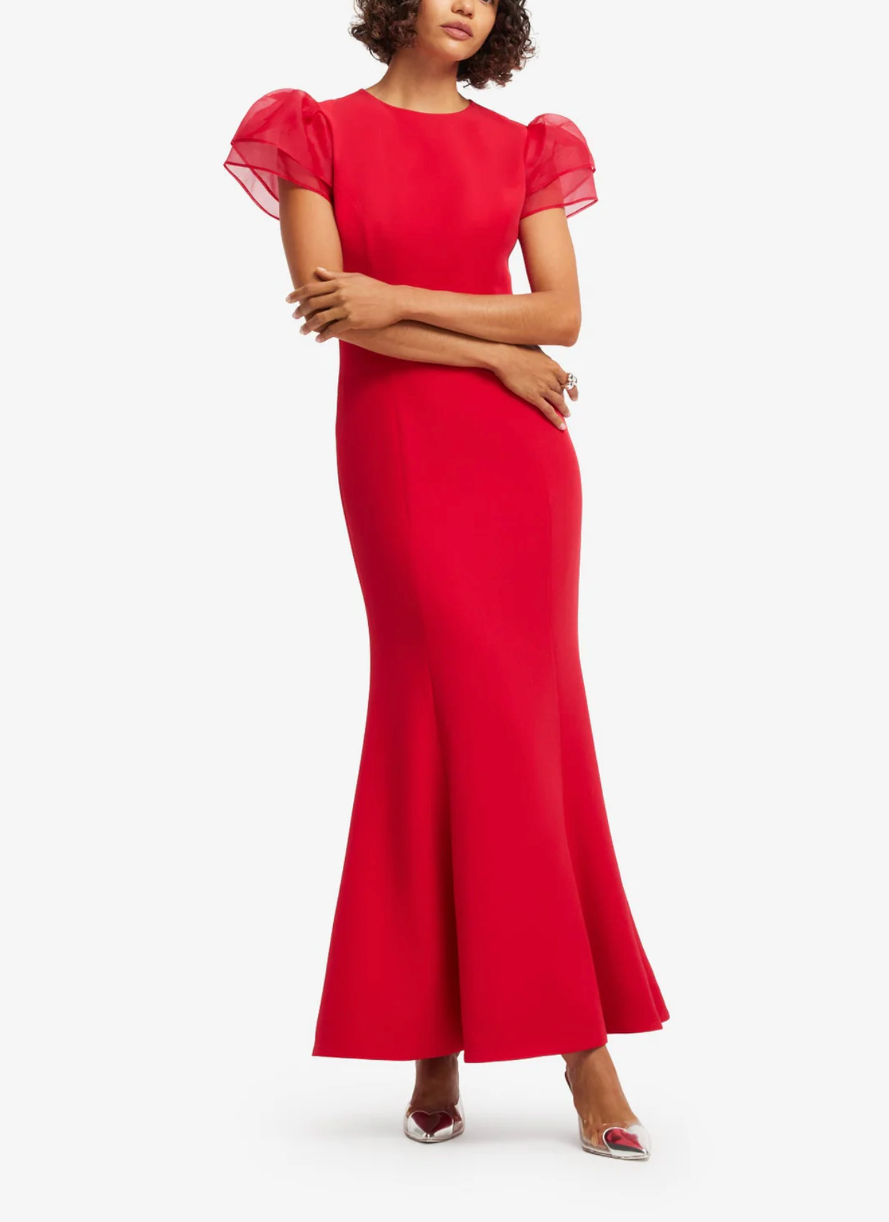 Sofia Puff Sleeve Maxi Dress - Vermilion