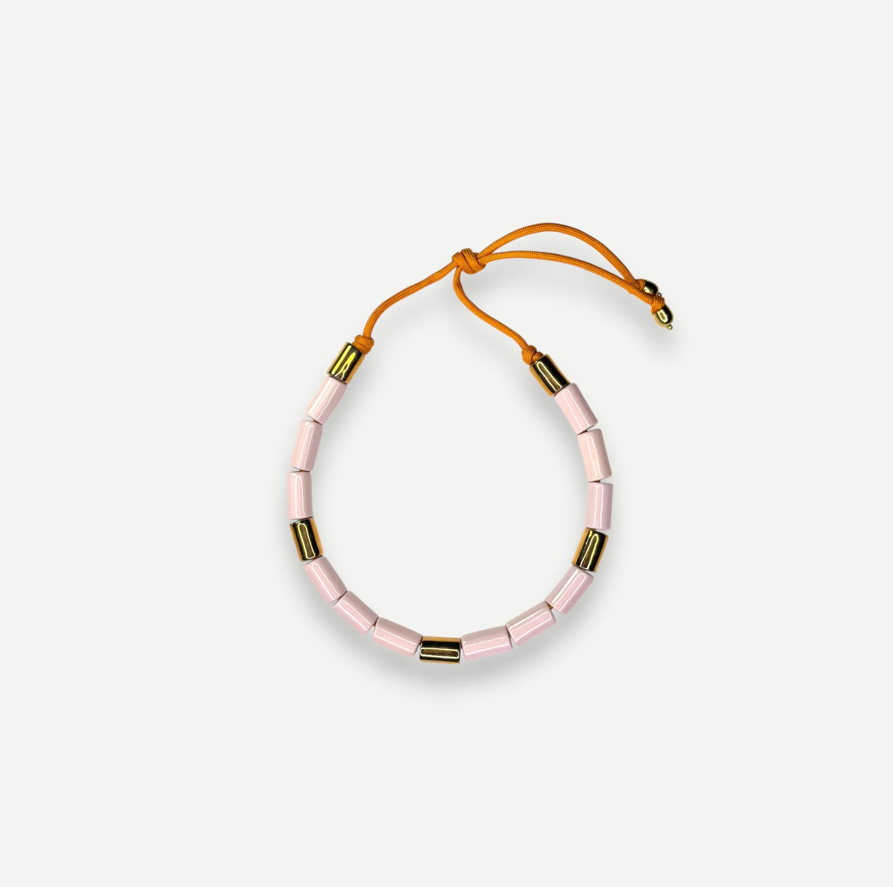 Bead Four - Blush & Karat Candy on Goldenrod