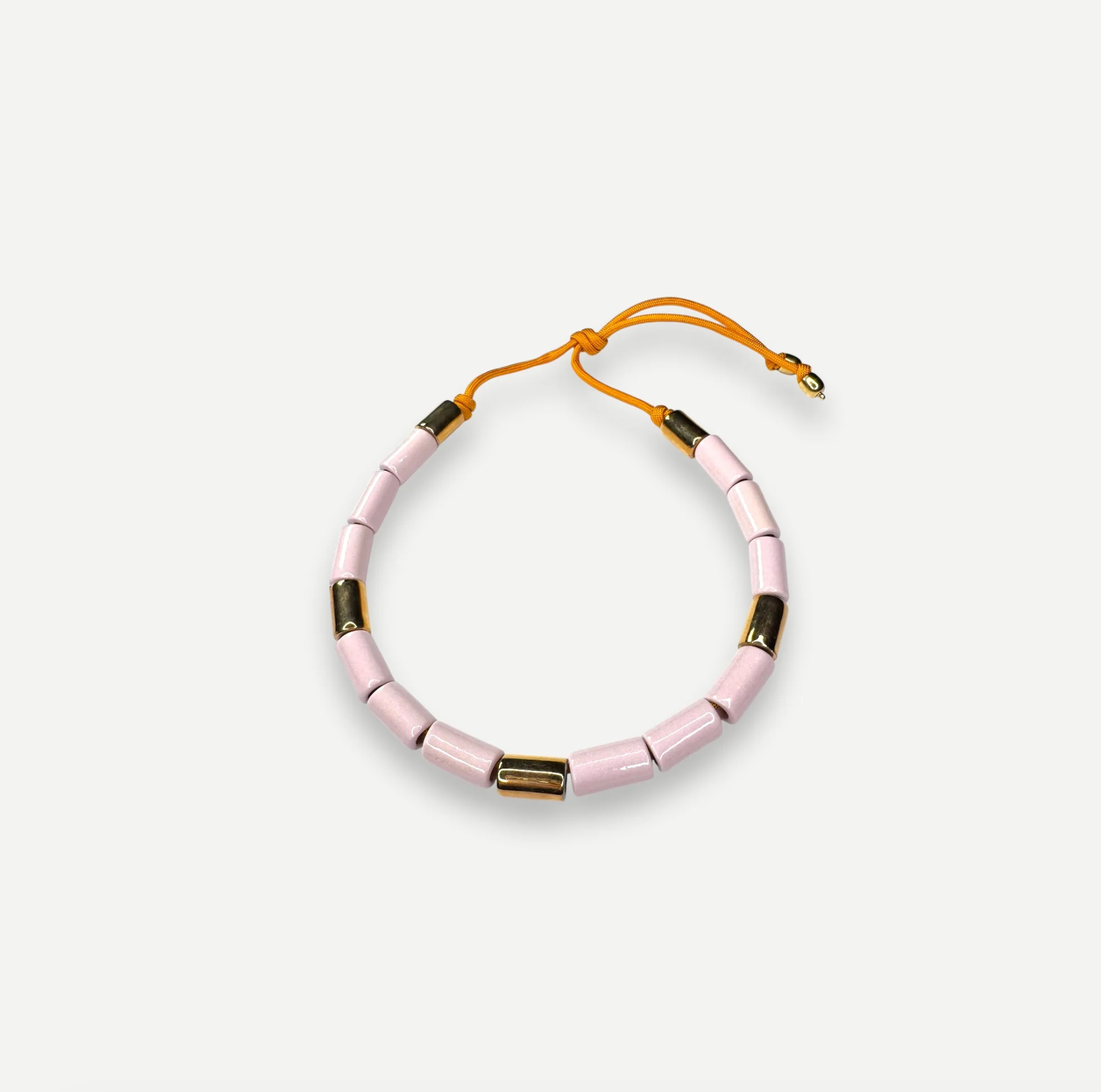 Bead Four - Blush & Karat Candy on Goldenrod