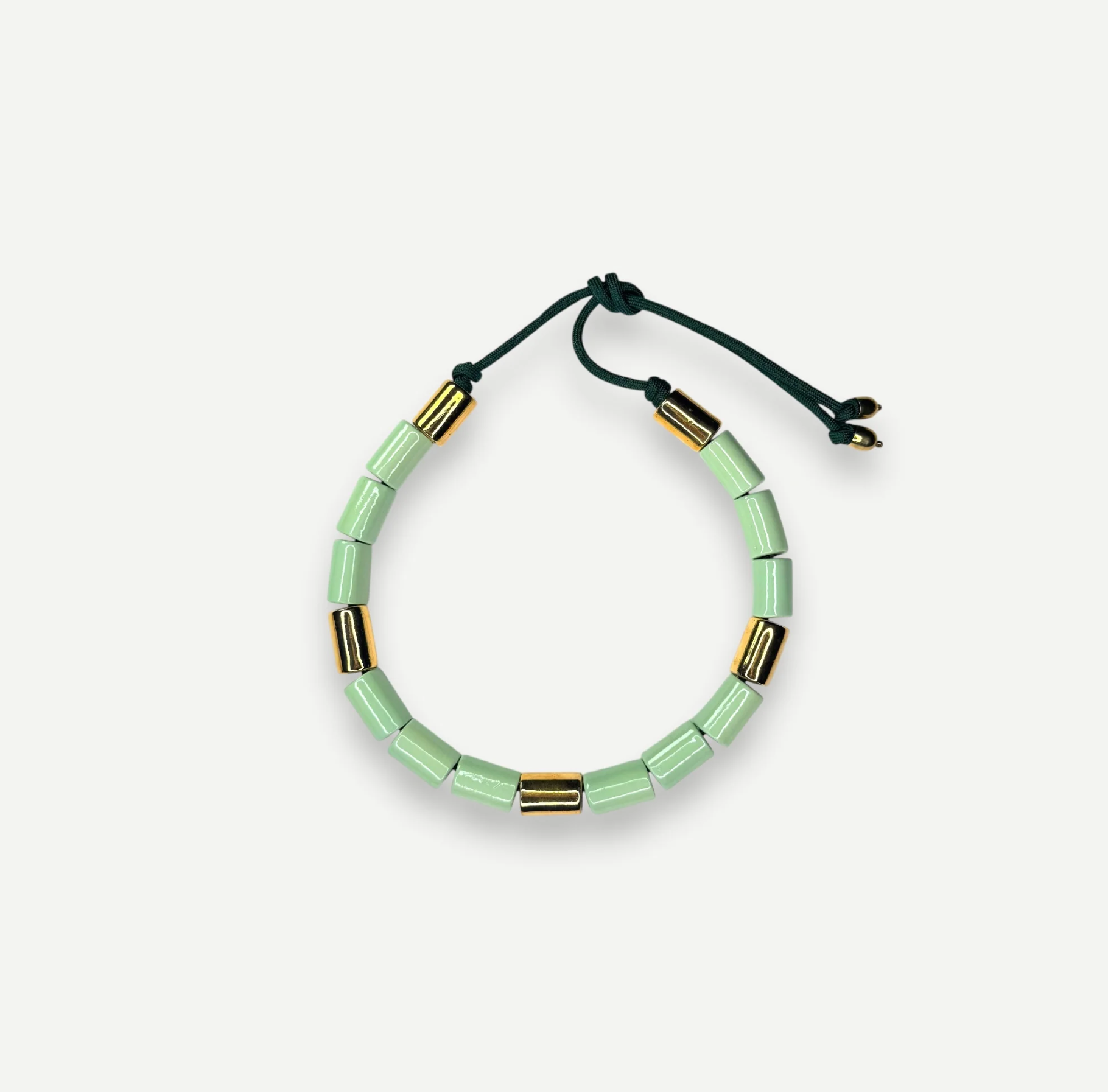 Bead Five - Ambrosia & Karat Candy on Forest Green