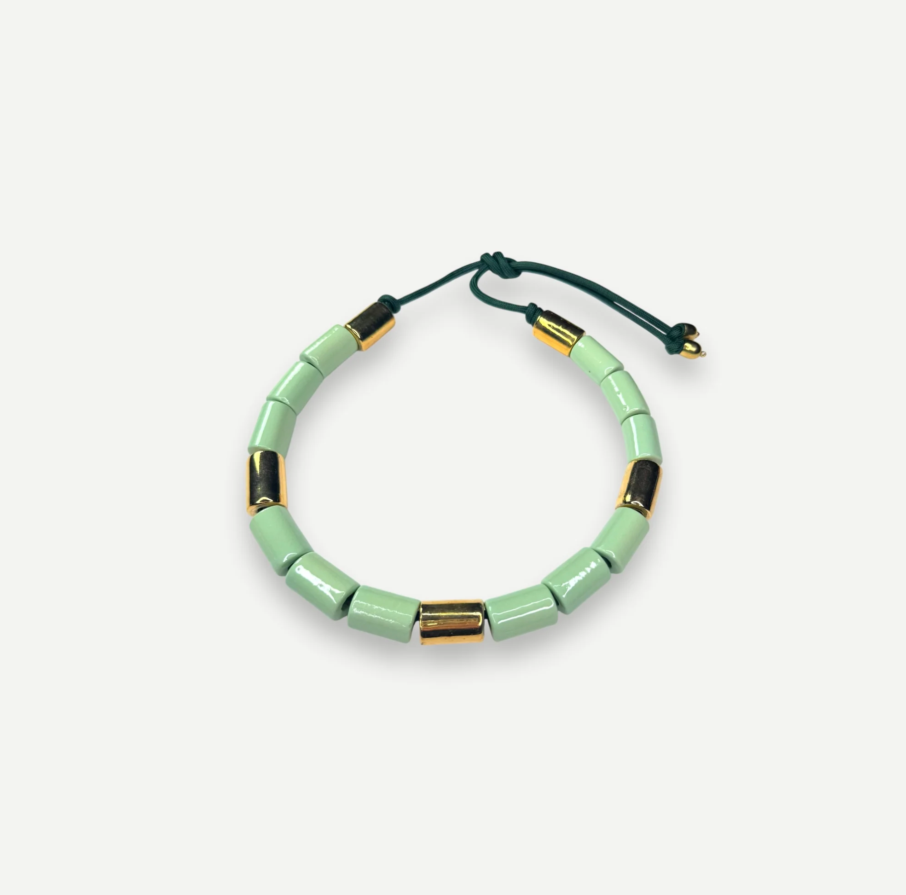 Bead Five - Ambrosia & Karat Candy on Forest Green